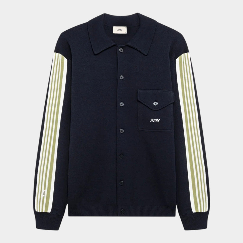 AUTRY - Autry Giacca camicia in maglia di viscosa - Blu/1 - Hubert Humangoods