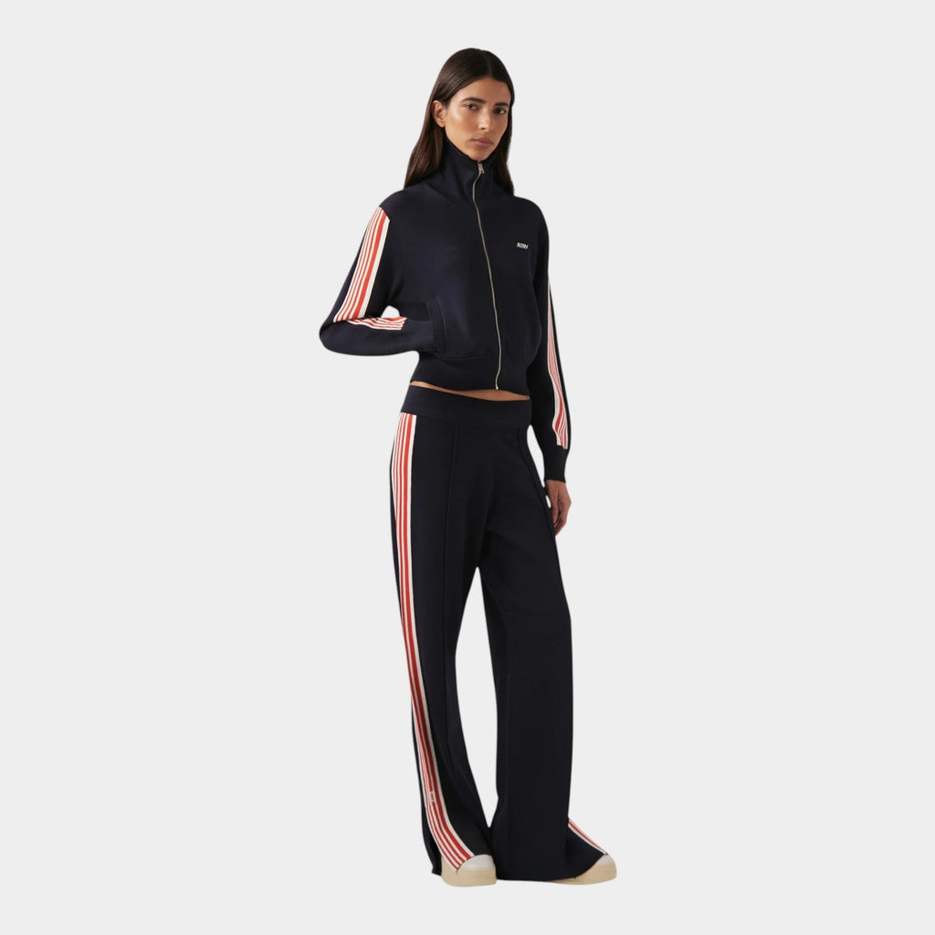 AUTRY - Autry Jogger in maglia di viscosa - Blu righe rosse/2 - Hubert Humangoods