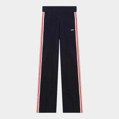 Autry Jogger in maglia di viscosa - Blu righe rosse