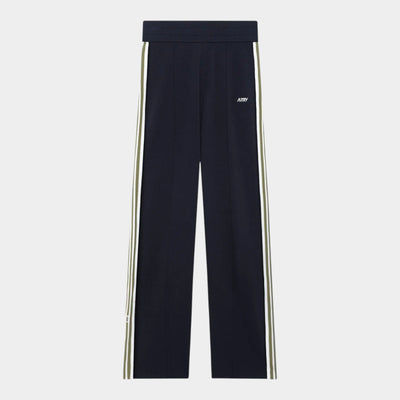 Autry Jogger in maglia di viscosa - Blu righe Verdi