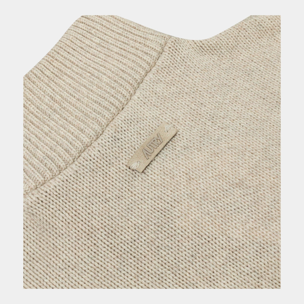 AUTRY Autry Maglia moulinè mezza zip - Crema - Hubert Humangoods
