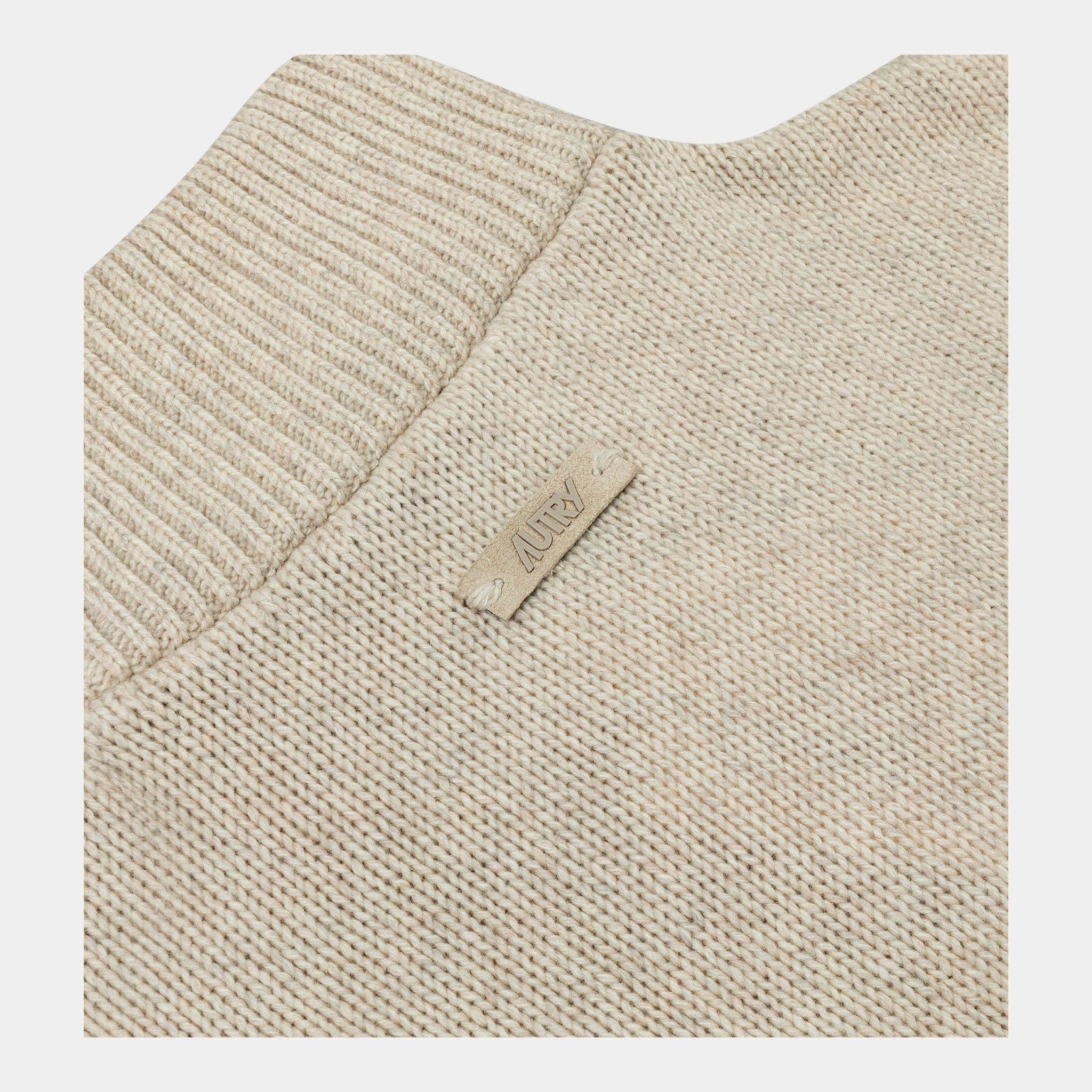 AUTRY Autry Maglia moulinè mezza zip - Crema - Hubert Humangoods