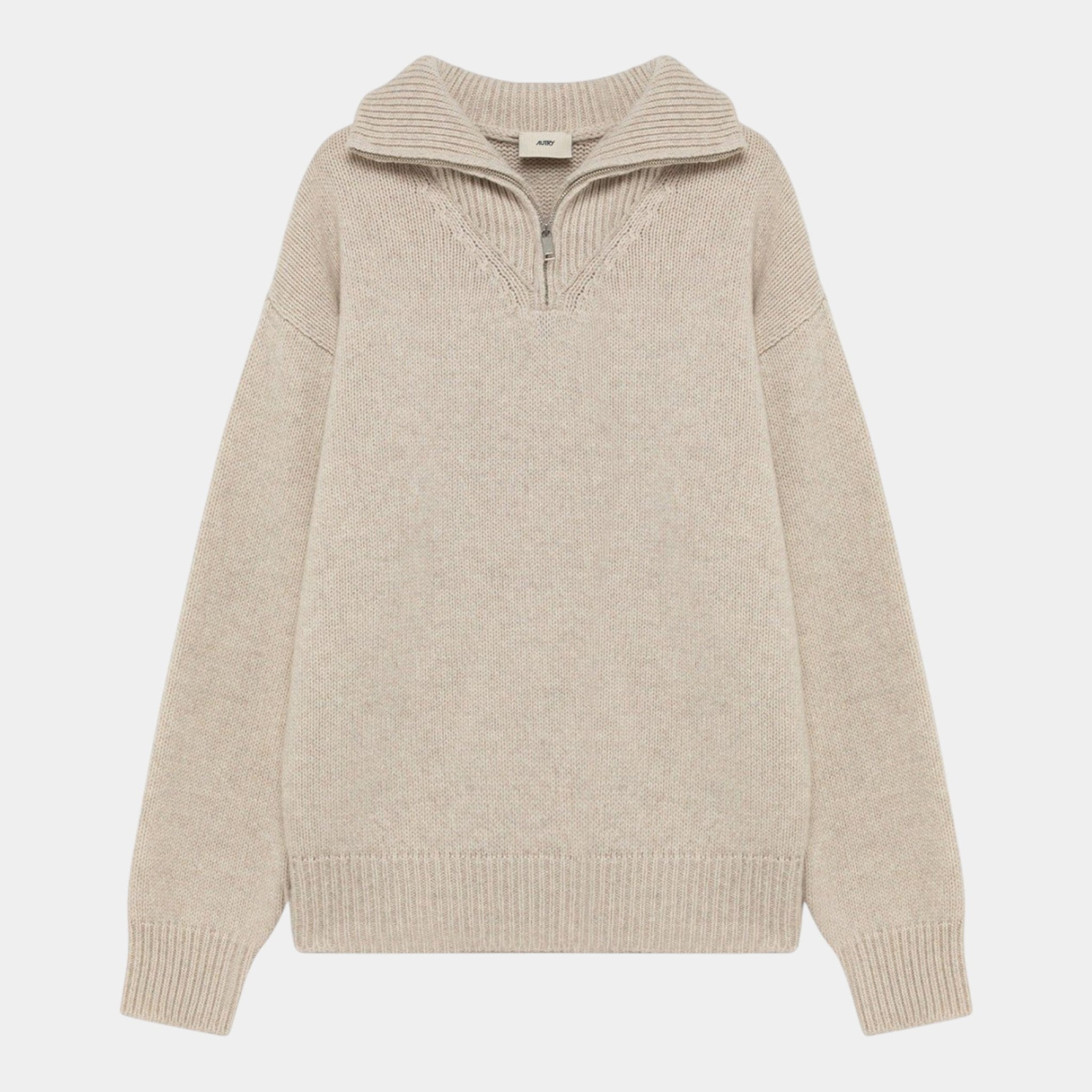 AUTRY Autry Maglia moulinè mezza zip - Crema - Hubert Humangoods