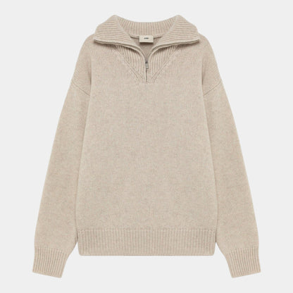 AUTRY Autry Maglia moulinè mezza zip - Crema - Hubert Humangoods