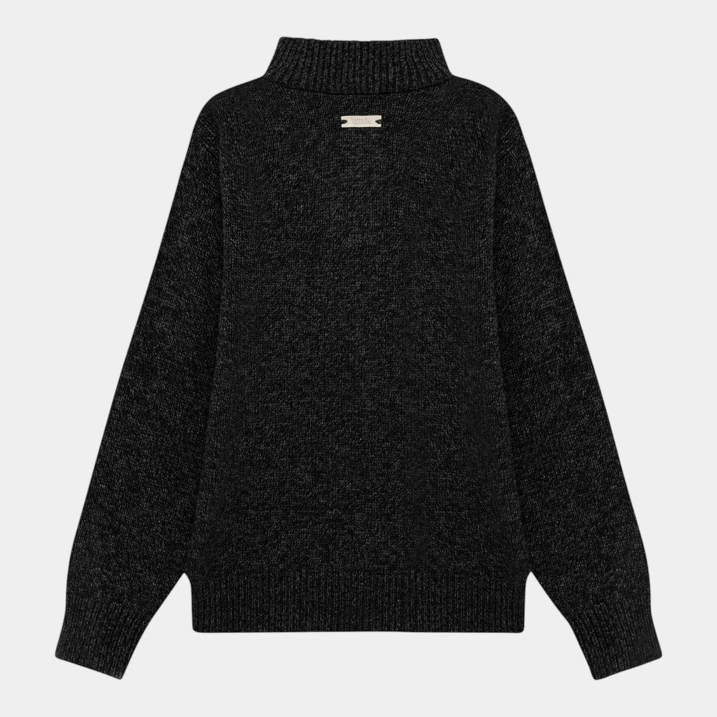 AUTRY Autry Maglia moulinè mezza zip - Nero - Hubert Humangoods