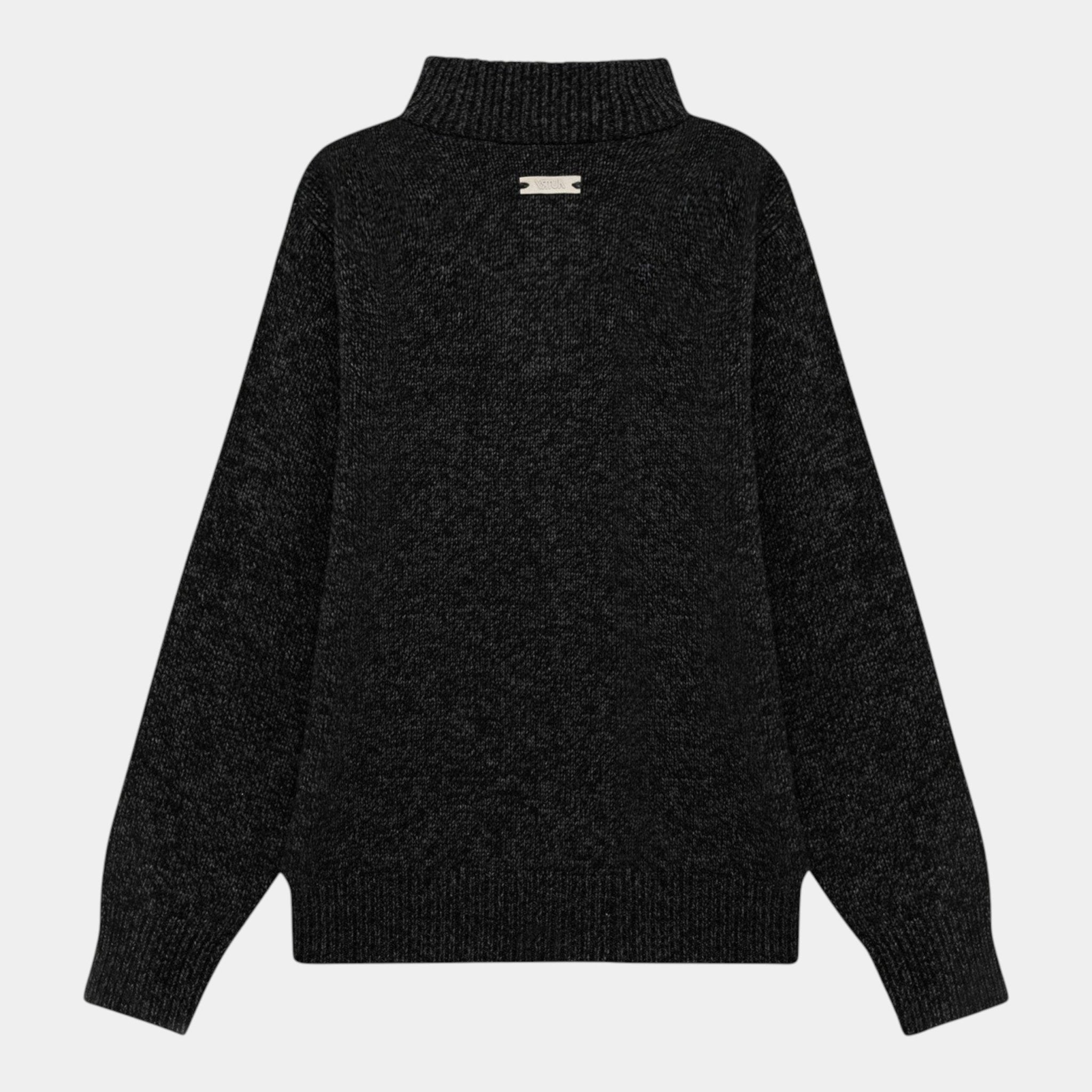 AUTRY Autry Maglia moulinè mezza zip - Nero - Hubert Humangoods