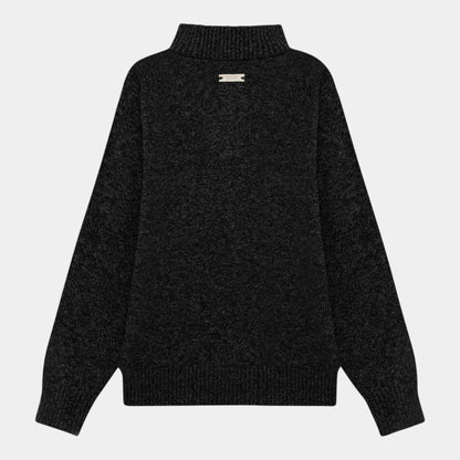 AUTRY Autry Maglia moulinè mezza zip - Nero - Hubert Humangoods