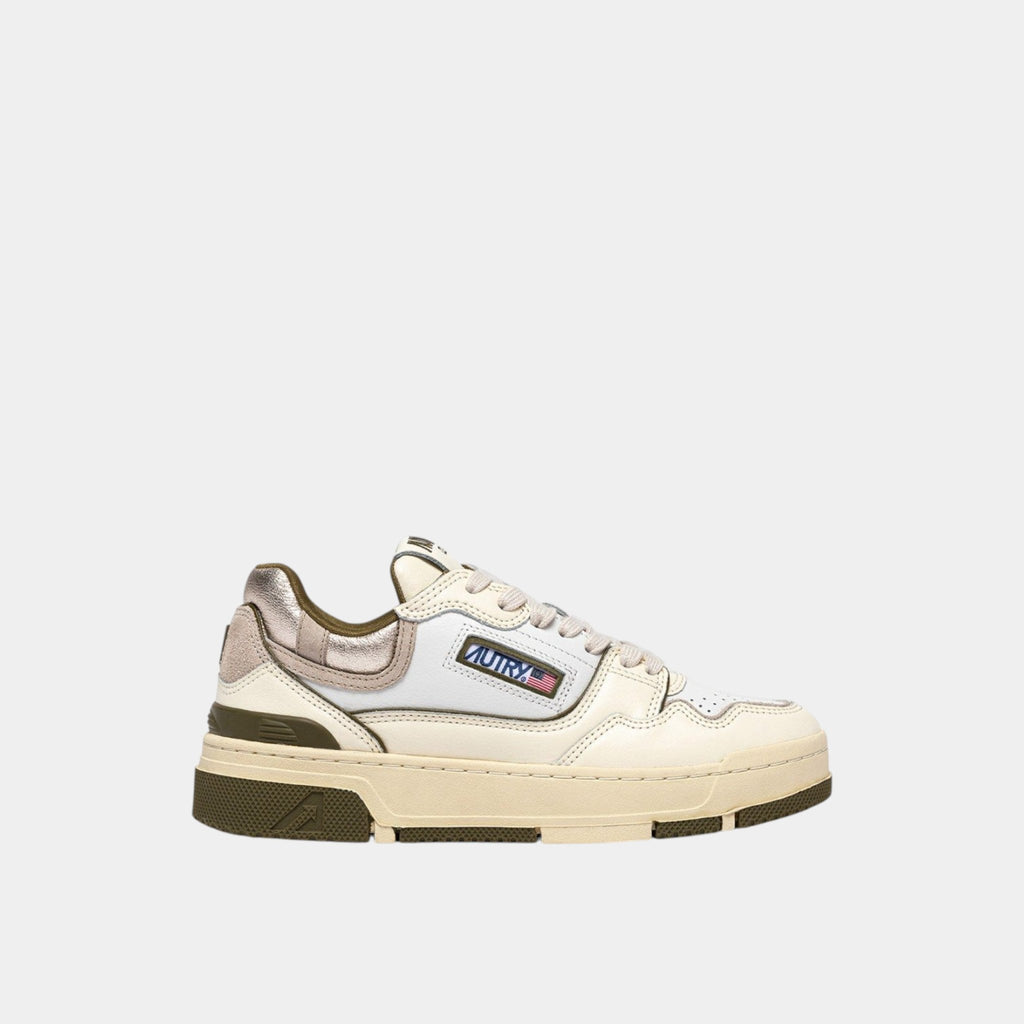 AUTRY Autry Sneakers Clc in pelle - Avorio/Verde - Hubert Humangoods