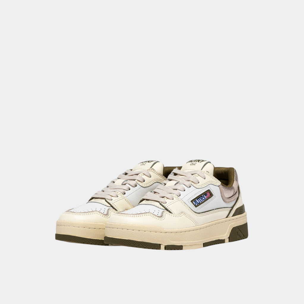 AUTRY Autry Sneakers Clc in pelle - Avorio/Verde - Hubert Humangoods