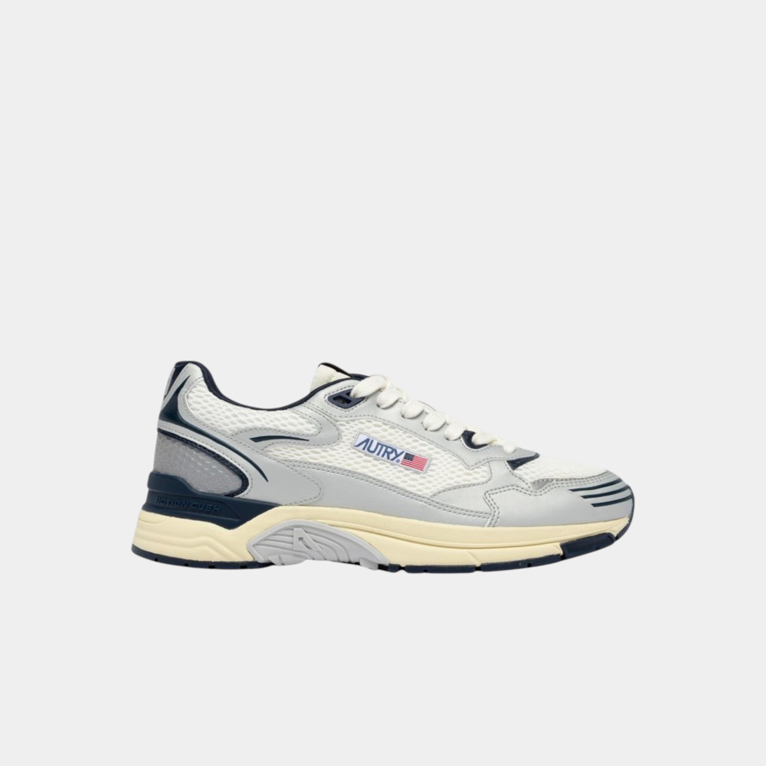 AUTRY - Autry Sneakers Hyperway in mesh e pelle - Bianco/Argento/Blu/1 - Hubert Humangoods
