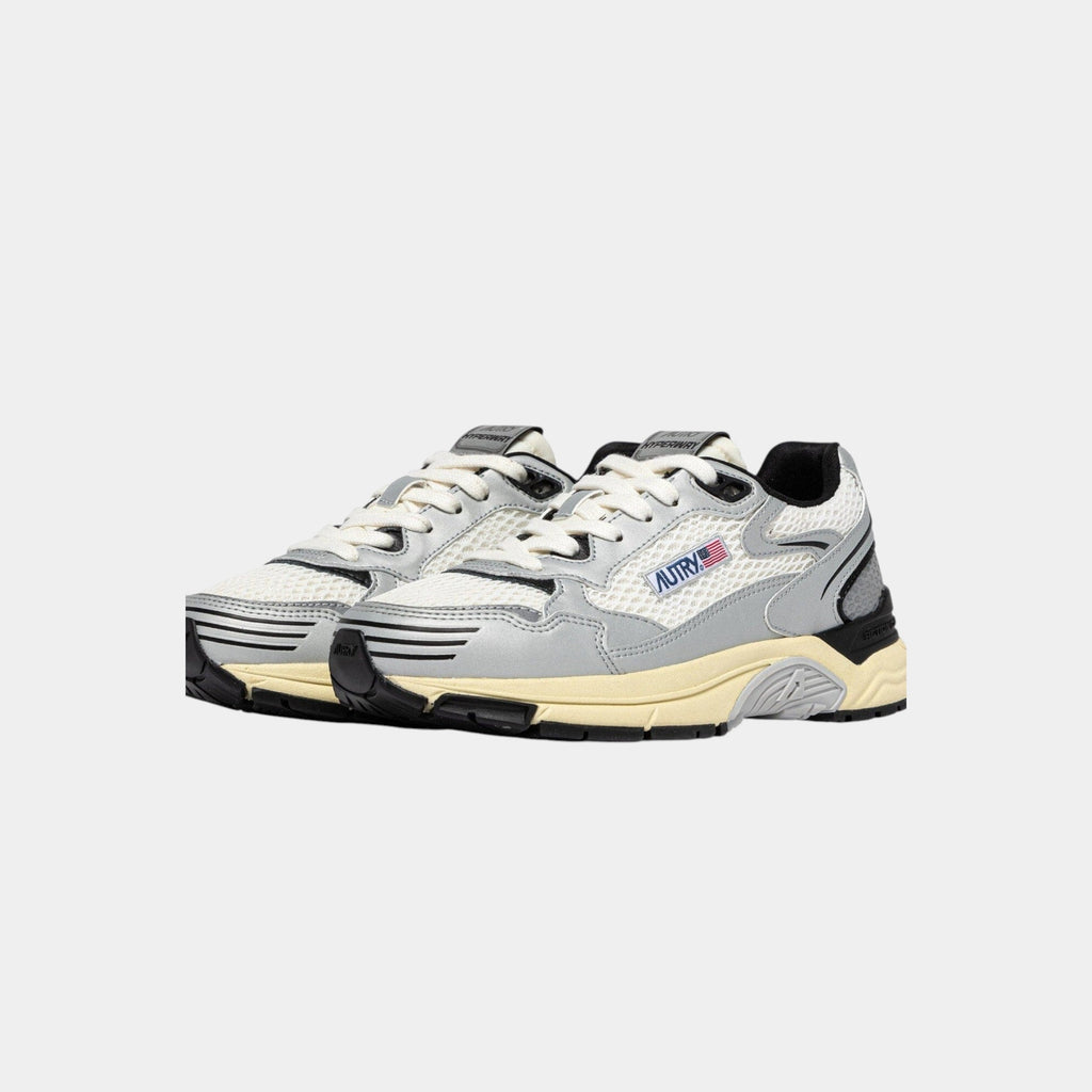 AUTRY - Autry Sneakers Hyperway in mesh e pelle - Bianco/Argento/Nero/2 - Hubert Humangoods