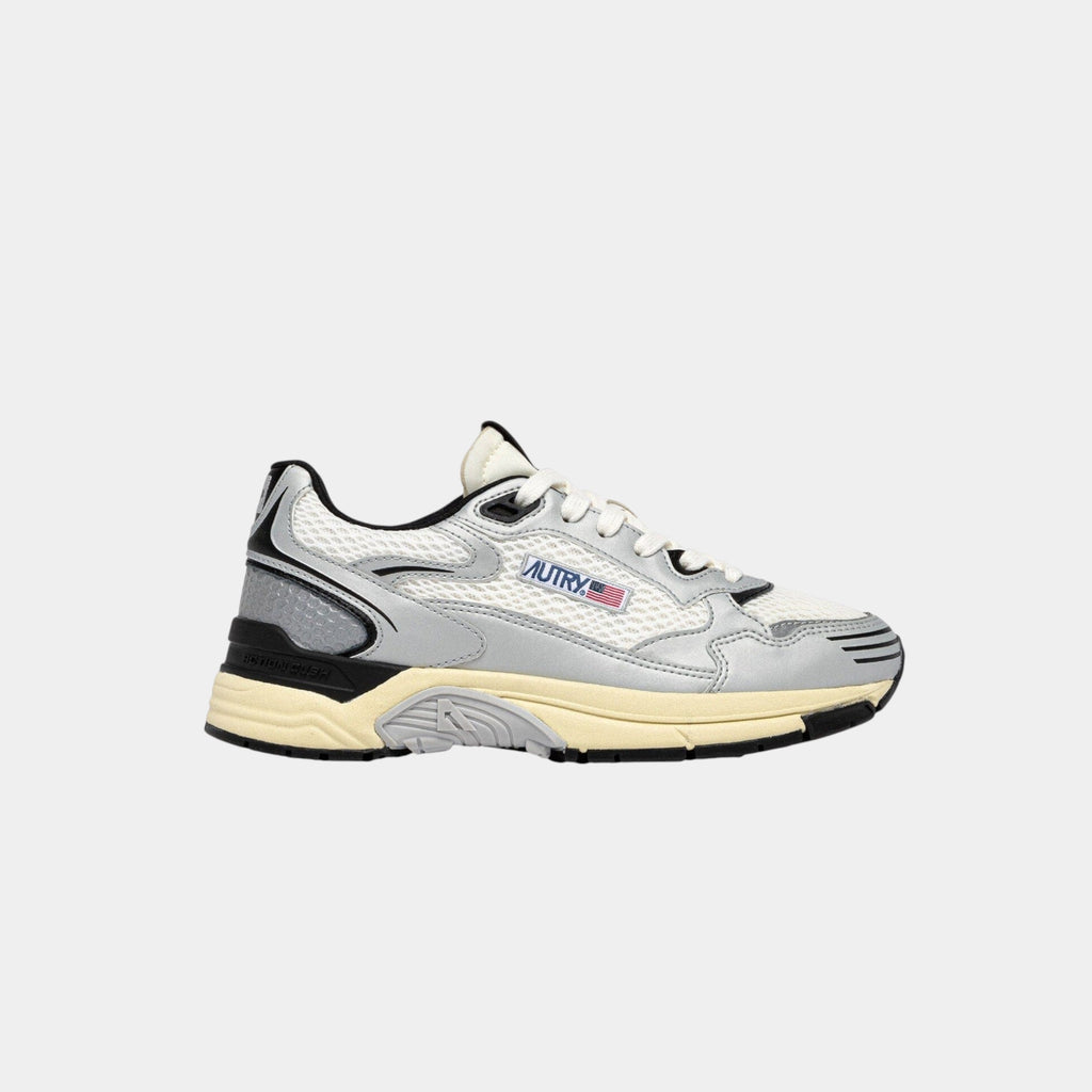 AUTRY - Autry Sneakers Hyperway in mesh e pelle - Bianco/Argento/Nero/1 - Hubert Humangoods