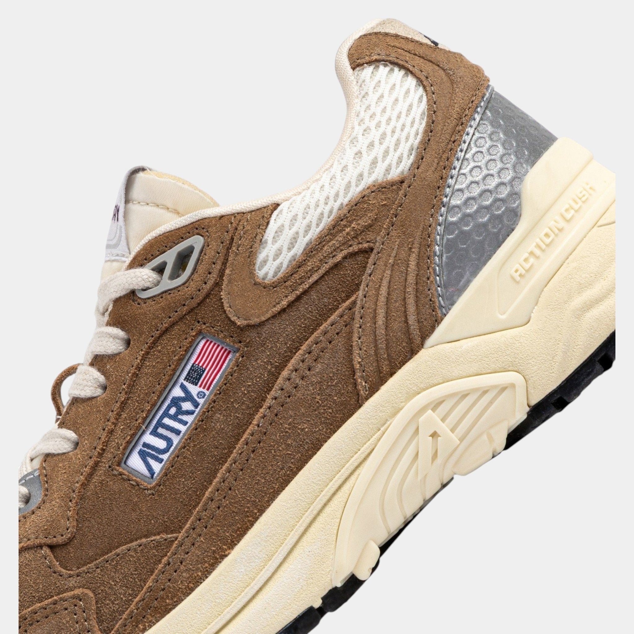 AUTRY Autry Sneakers Hyperway in mesh e suede - Tabacco - Hubert Humangoods