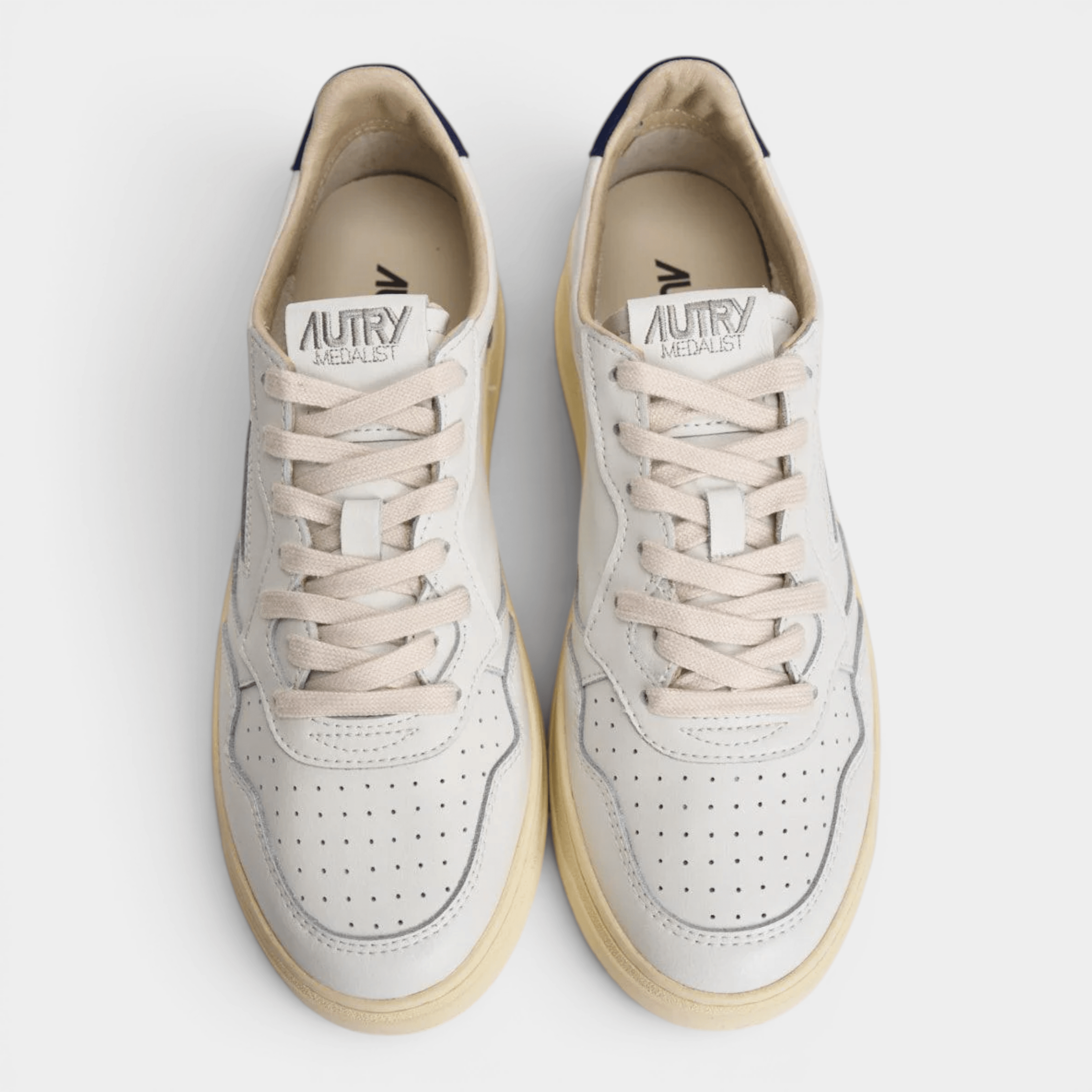 AUTRY - Autry Sneakers Medalist A in pelle - Bianco e Blu/8 - Hubert Humangoods