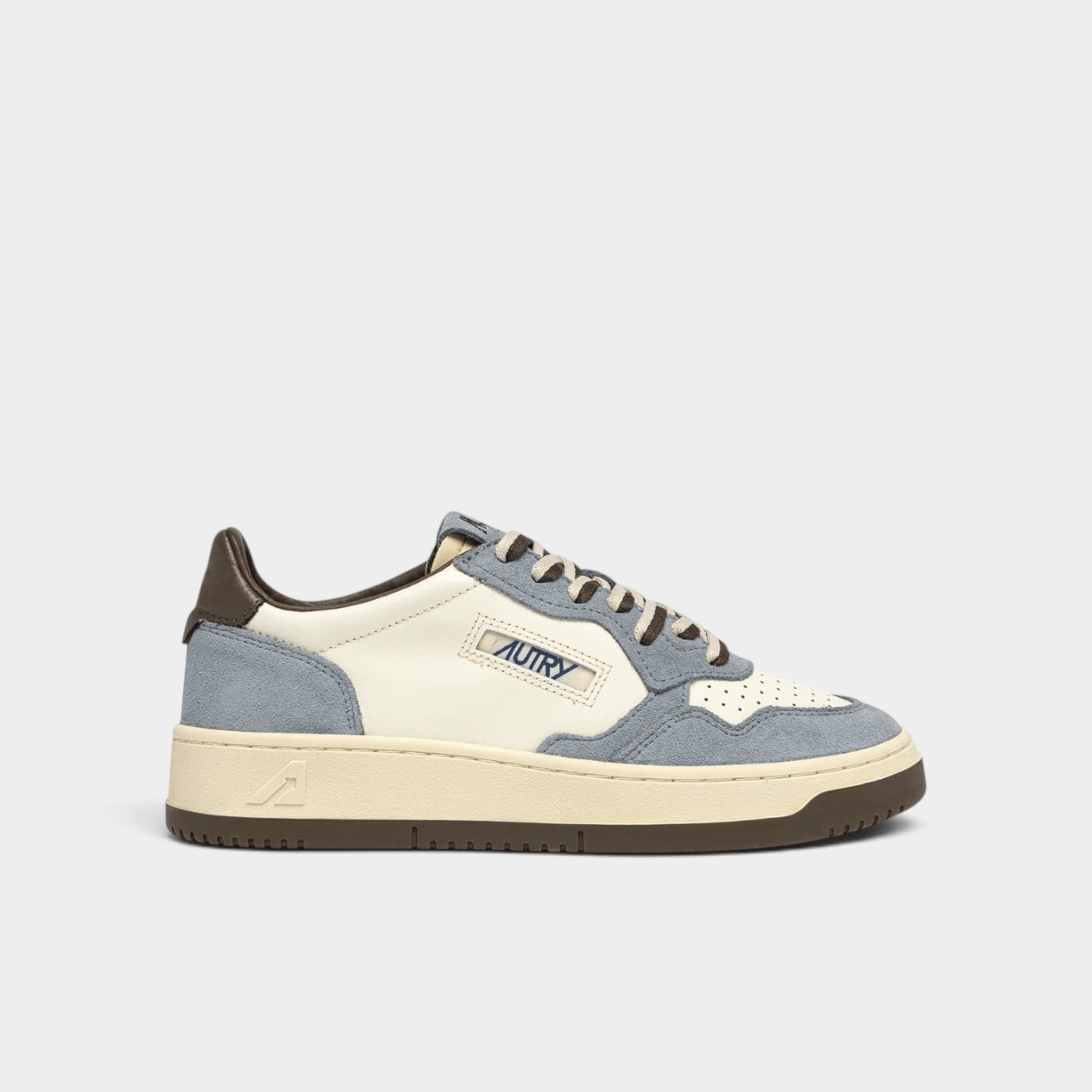 AUTRY - Autry Sneakers Medalist Bicolor in pelle e suede - Azzurro e Marrone/1 - Hubert Humangoods