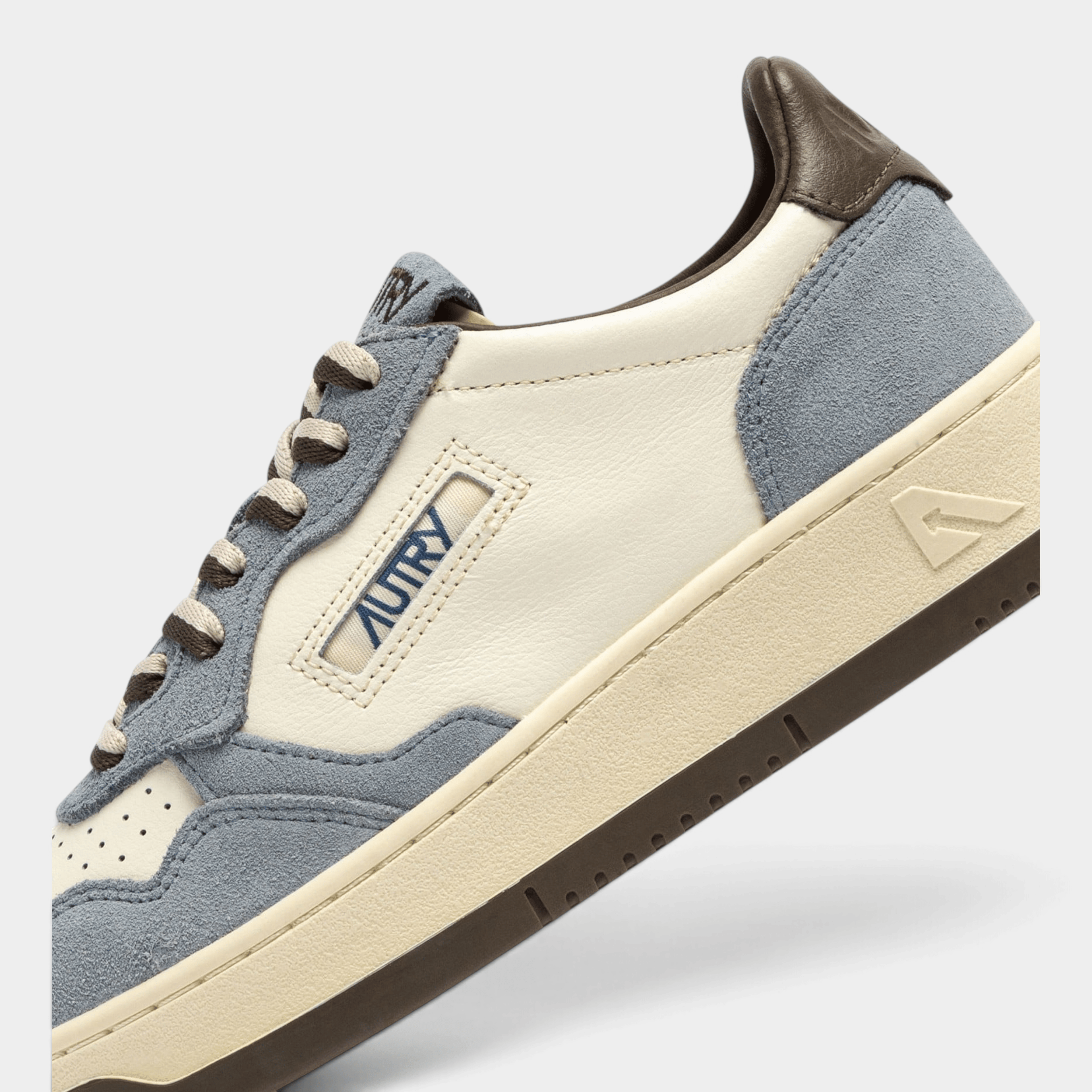 AUTRY - Autry Sneakers Medalist Bicolor in pelle e suede - Azzurro e Marrone/6 - Hubert Humangoods