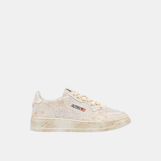 AUTRY Autry Sneakers Medalist Crystal micro strass - Bianco - Hubert Humangoods