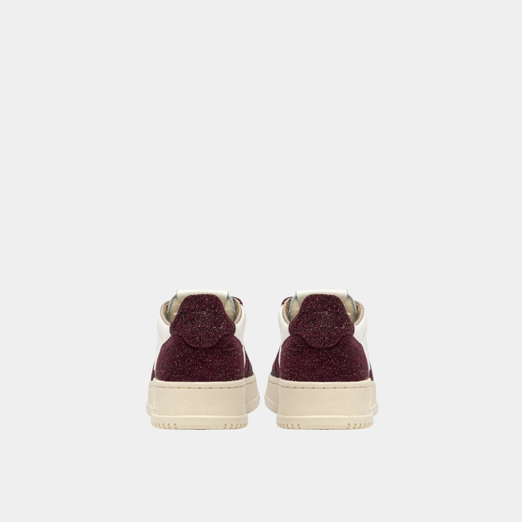 AUTRY Autry Sneakers Medalist in glitter bicolor - Bianco/Bordeaux - Hubert Humangoods