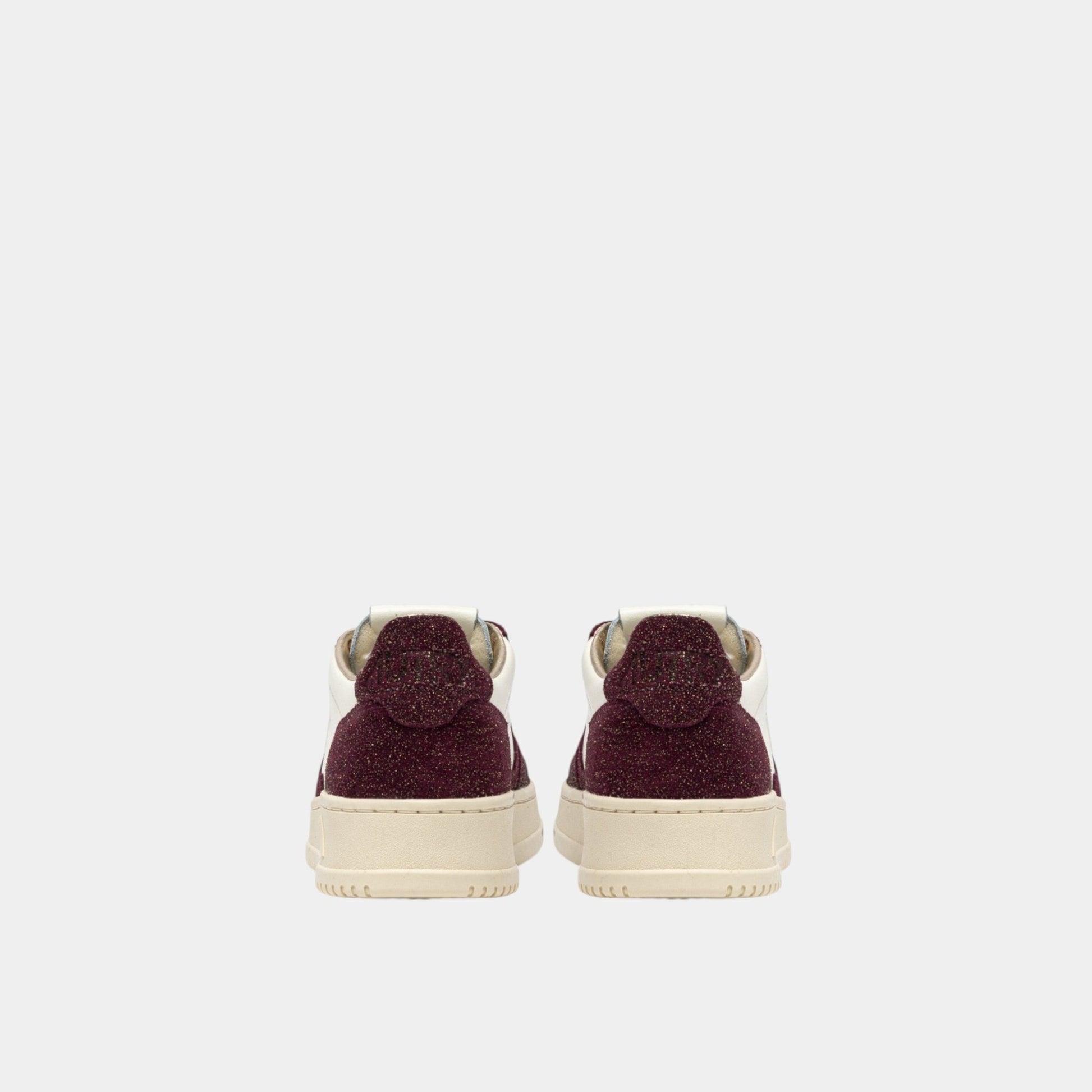 AUTRY Autry Sneakers Medalist in glitter bicolor - Bianco/Bordeaux - Hubert Humangoods