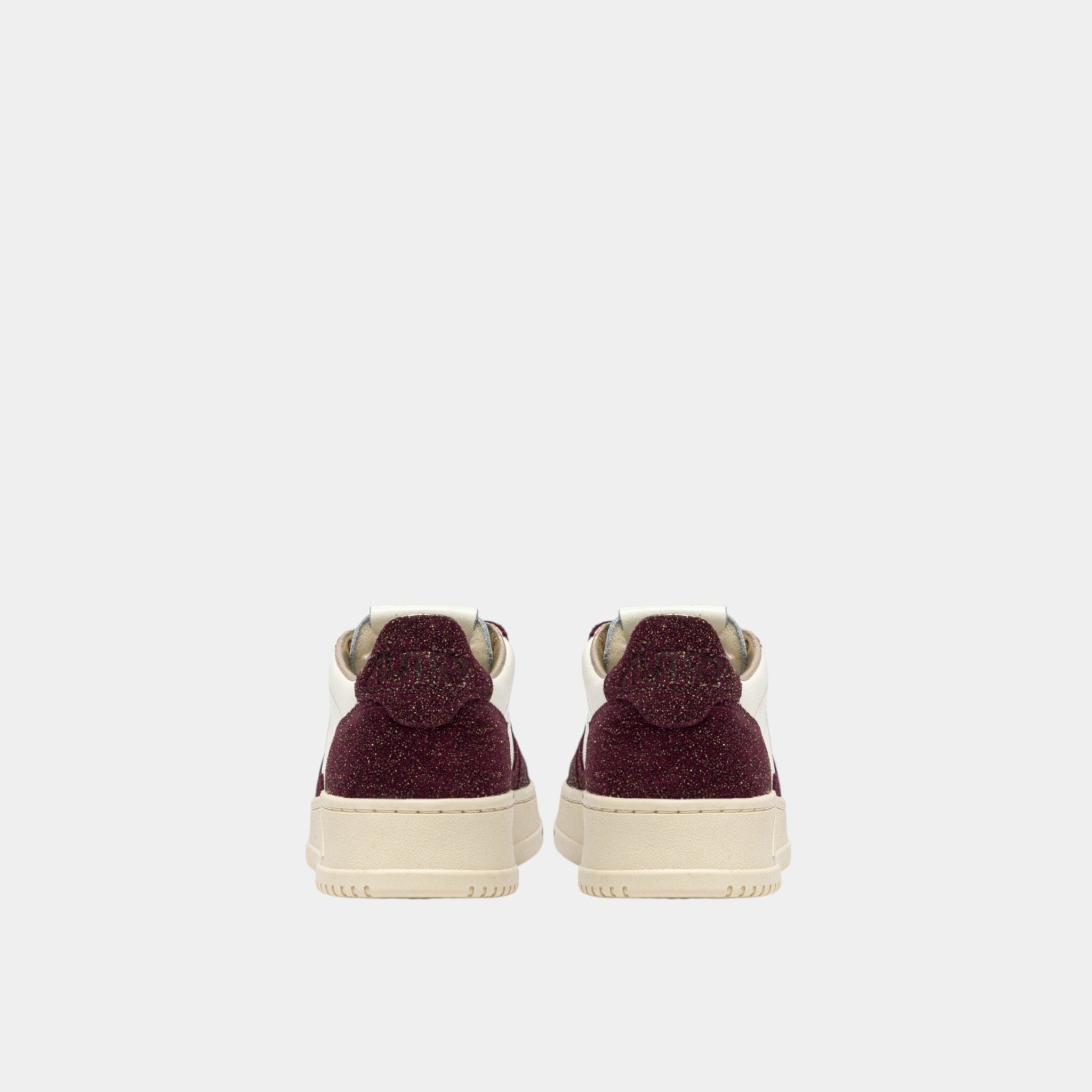 AUTRY Autry Sneakers Medalist in glitter bicolor - Bianco/Bordeaux - Hubert Humangoods