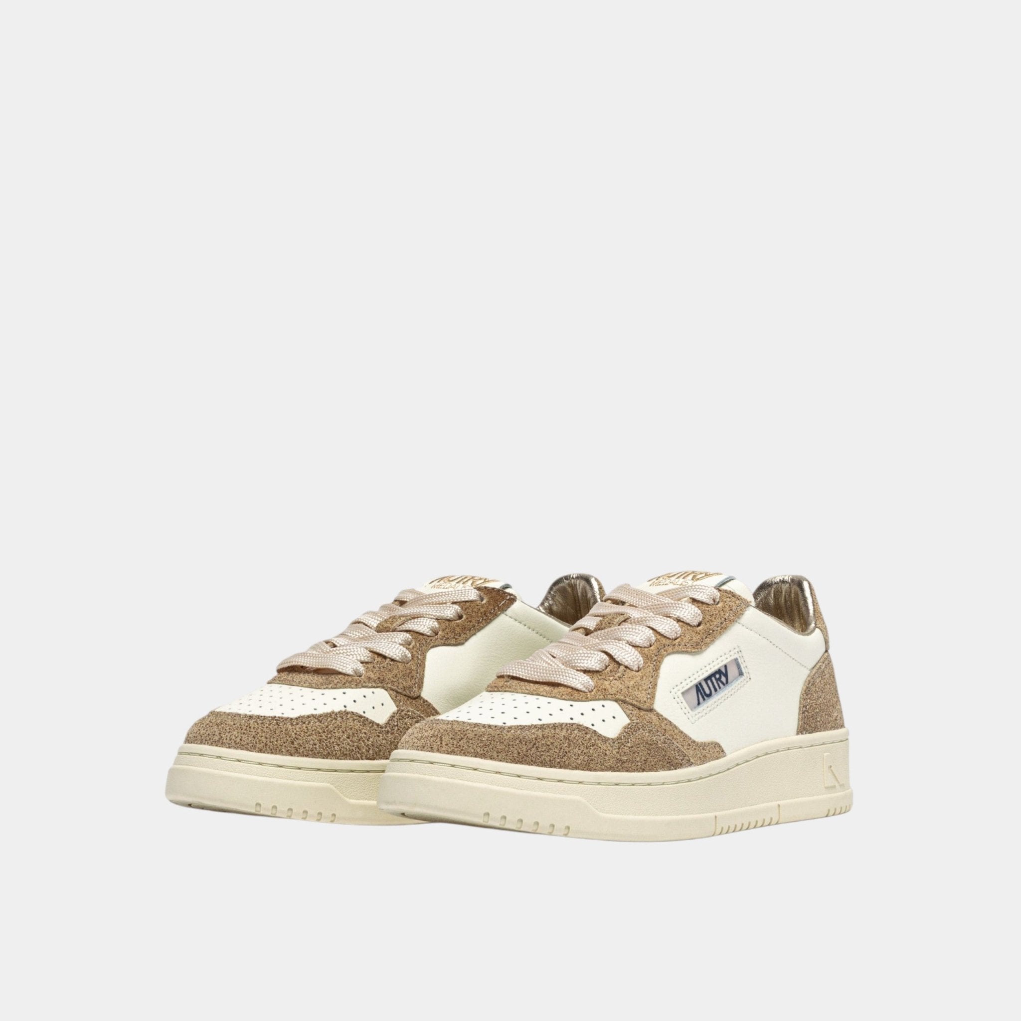 AUTRY Autry Sneakers Medalist in glitter bicolor - Bianco/oro - Hubert Humangoods
