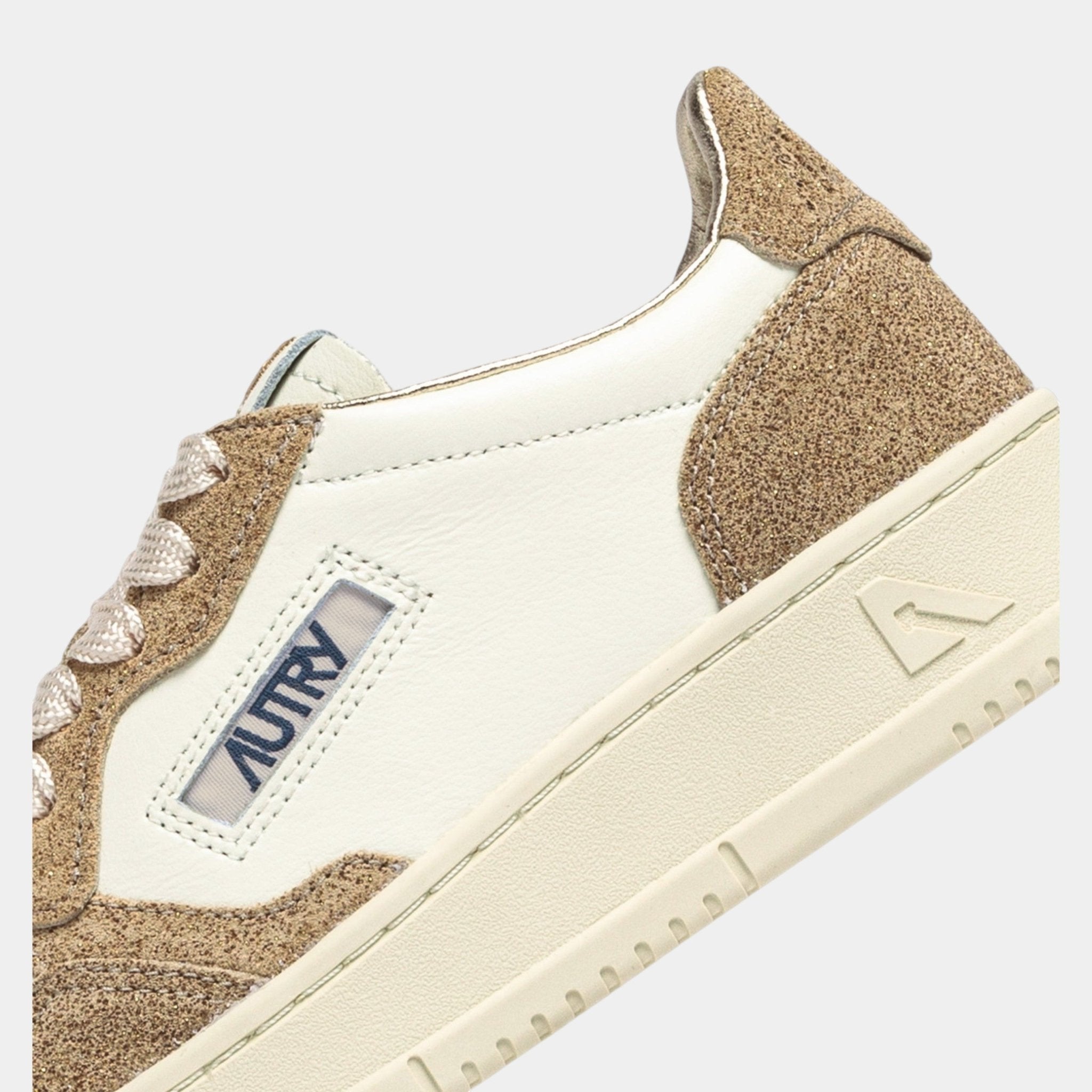 AUTRY Autry Sneakers Medalist in glitter bicolor - Bianco/oro - Hubert Humangoods
