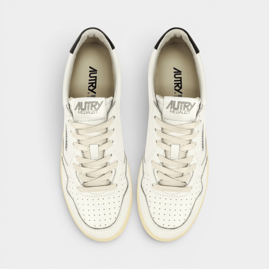AUTRY - Autry Sneakers Medalist in pelle - Bianco e Blu/5 - Hubert Humangoods