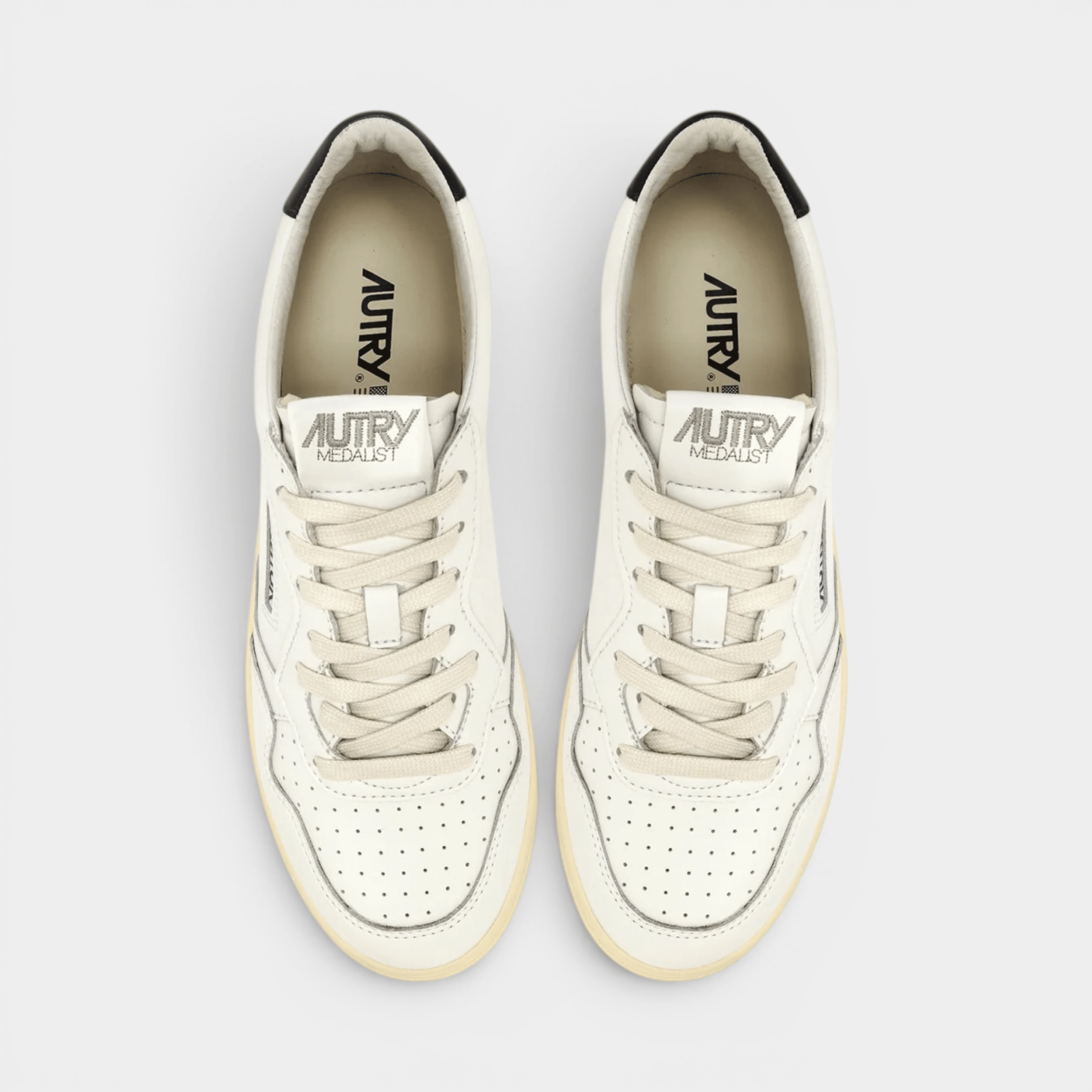 AUTRY - Autry Sneakers Medalist in pelle - Bianco e Blu/5 - Hubert Humangoods