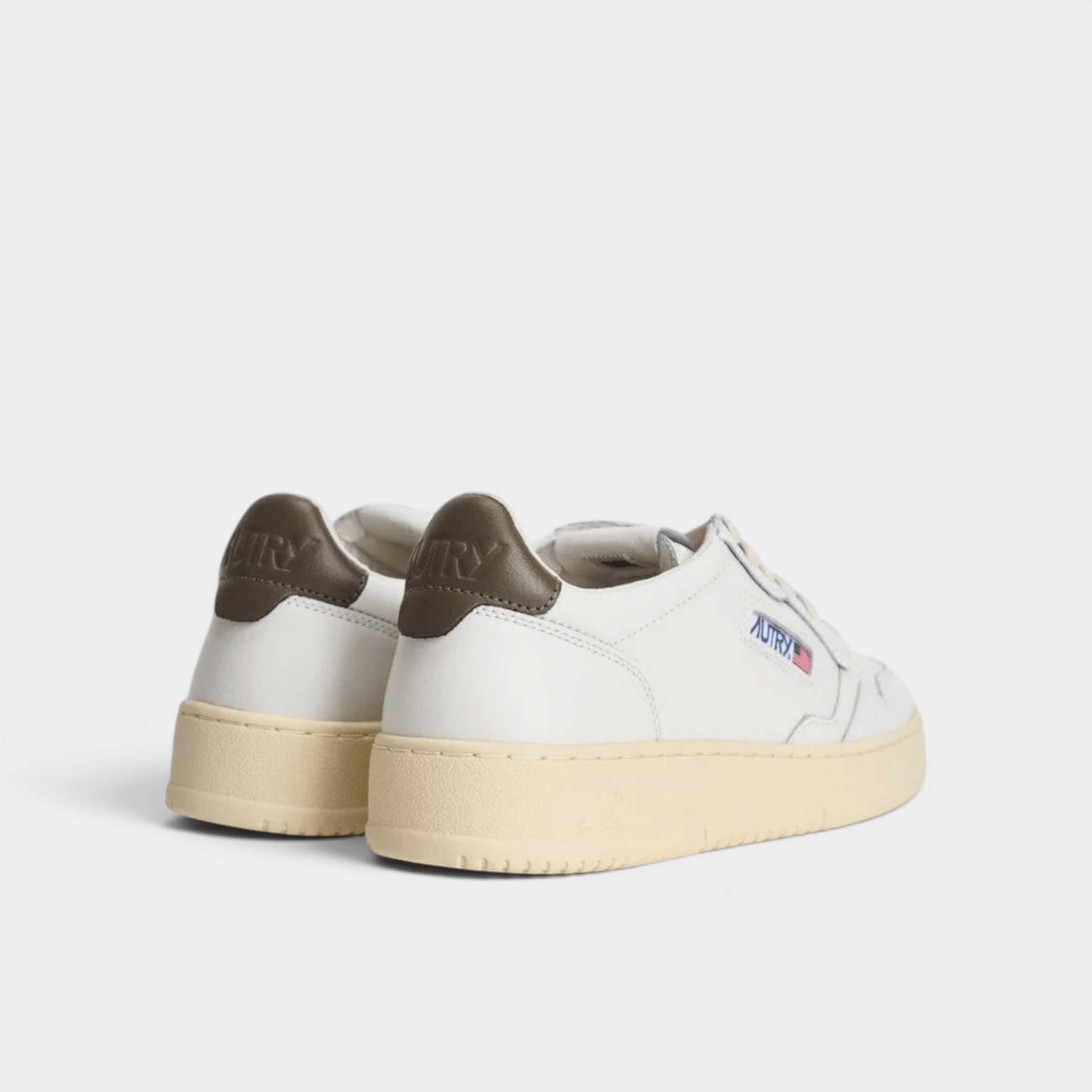 AUTRY - Autry Sneakers Medalist in pelle - Bianco e Marrone/3 - Hubert Humangoods