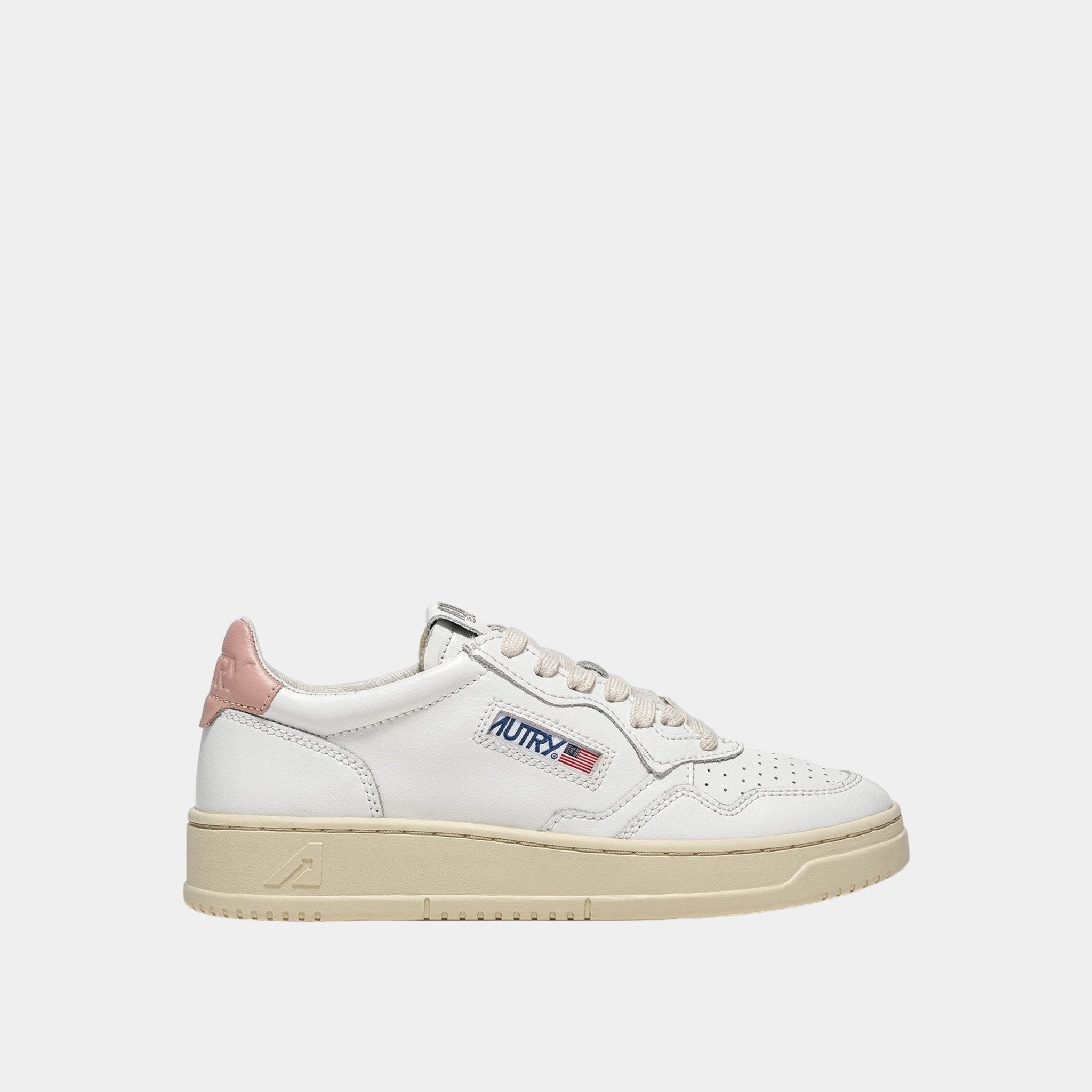 AUTRY Autry Sneakers Medalist in pelle - Bianco/Rosa - Hubert Humangoods
