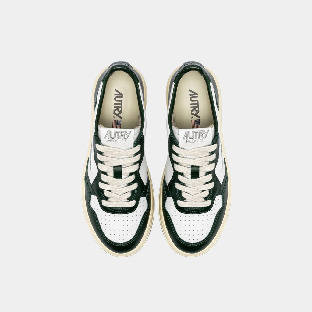 AUTRY Autry Sneakers Medalist in pelle - Bianco/Verde - Hubert Humangoods