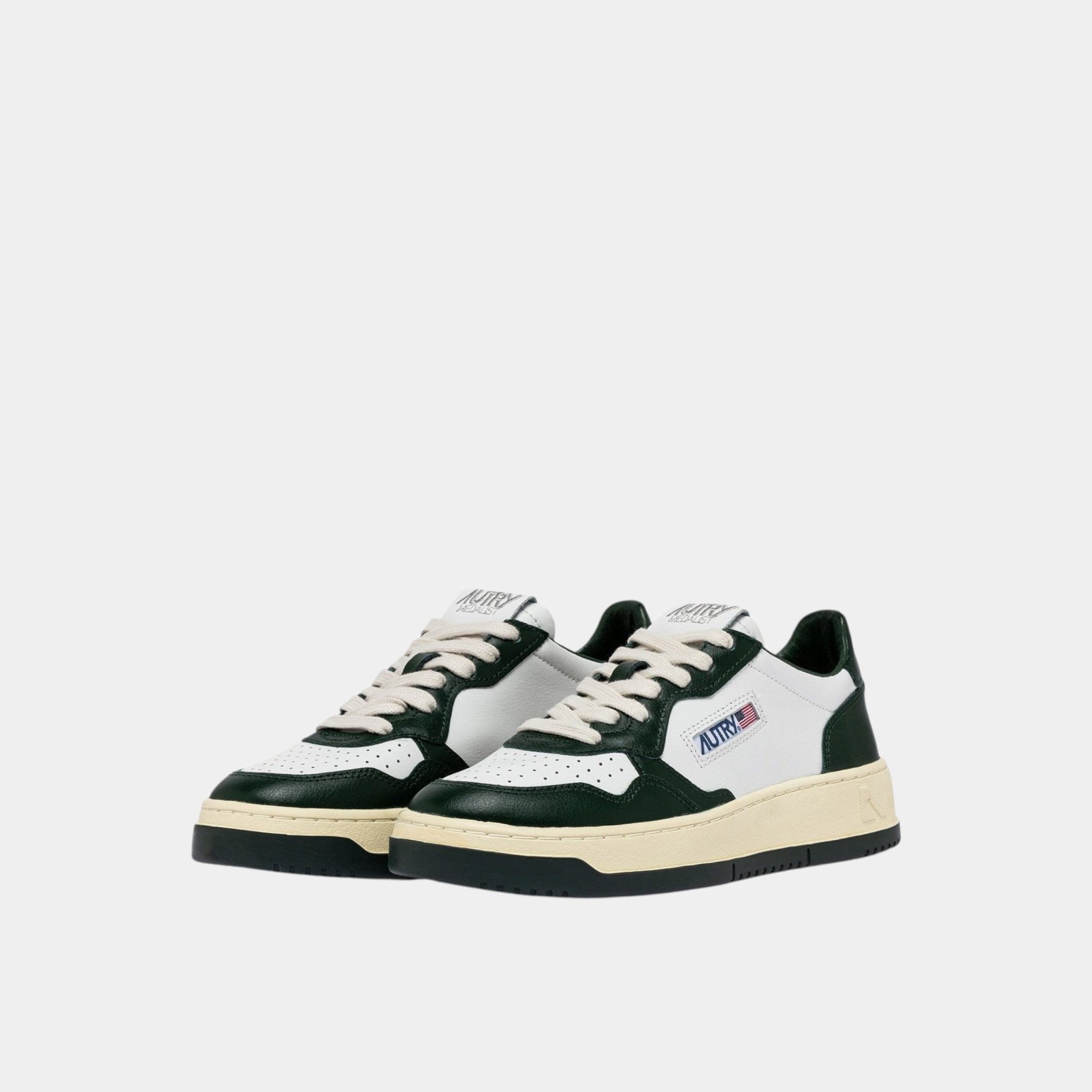 AUTRY Autry Sneakers Medalist in pelle - Bianco/Verde - Hubert Humangoods