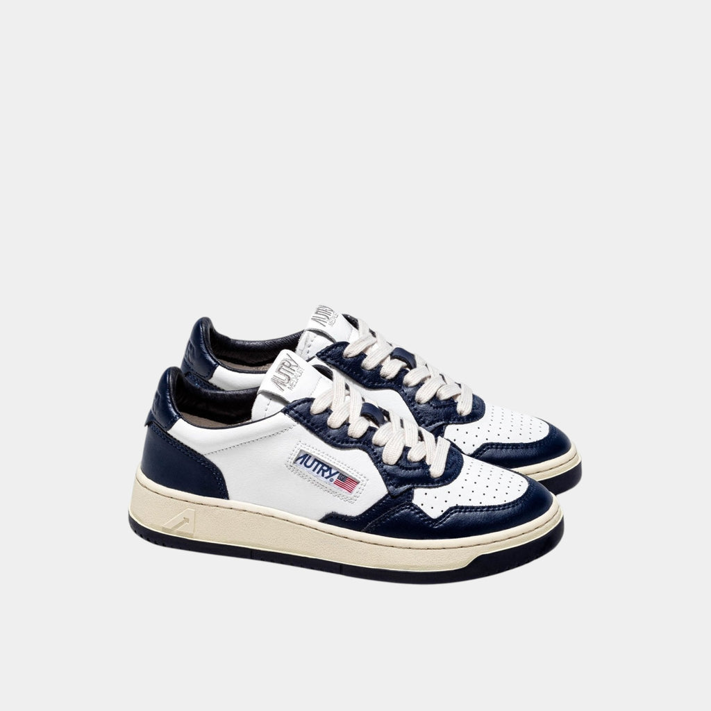 AUTRY Autry Sneakers Medalist in pelle bicolor - Bianco/Blu - Hubert Humangoods