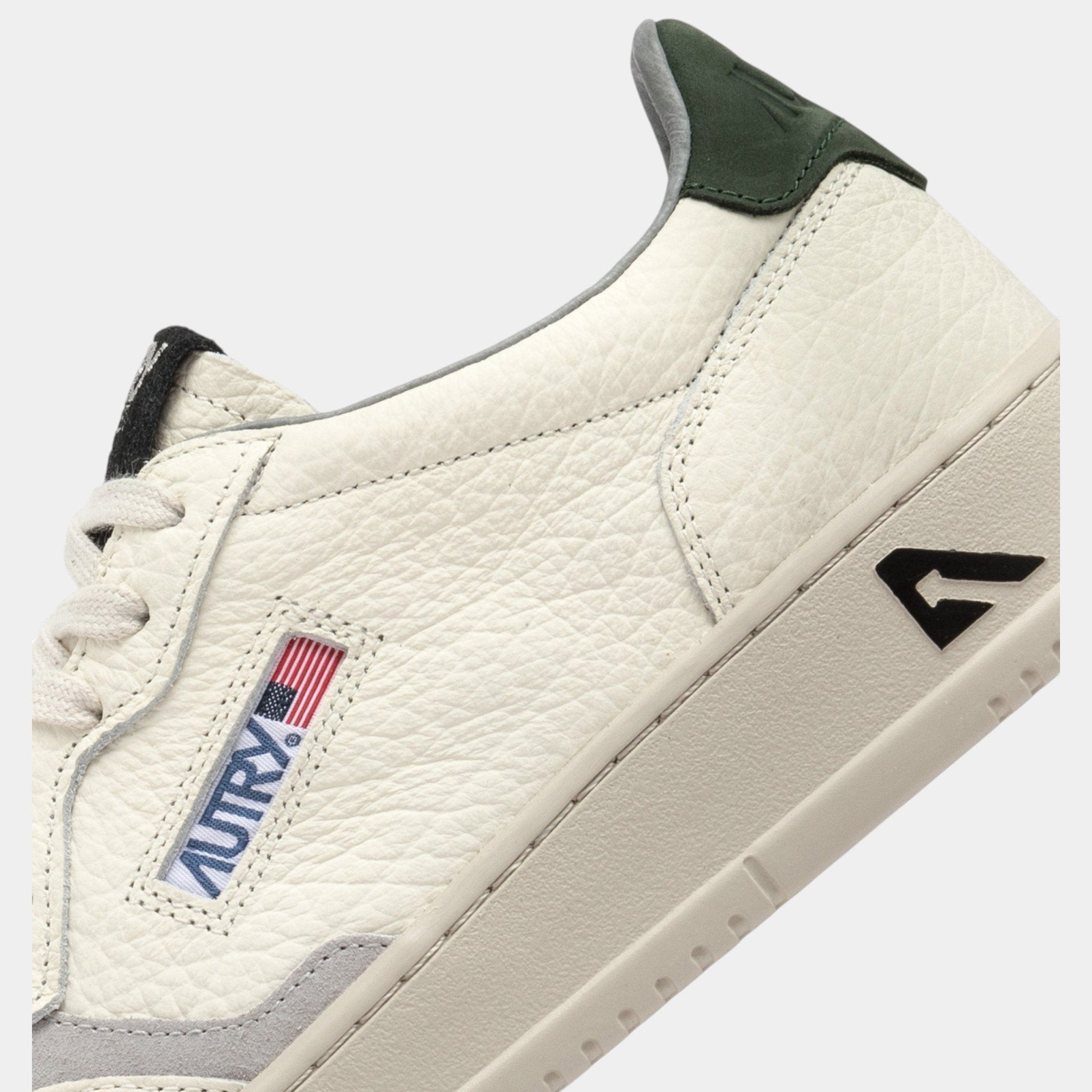 AUTRY Autry Sneakers Medalist in pelle con dettagli - Bianco/Verde - Hubert Humangoods