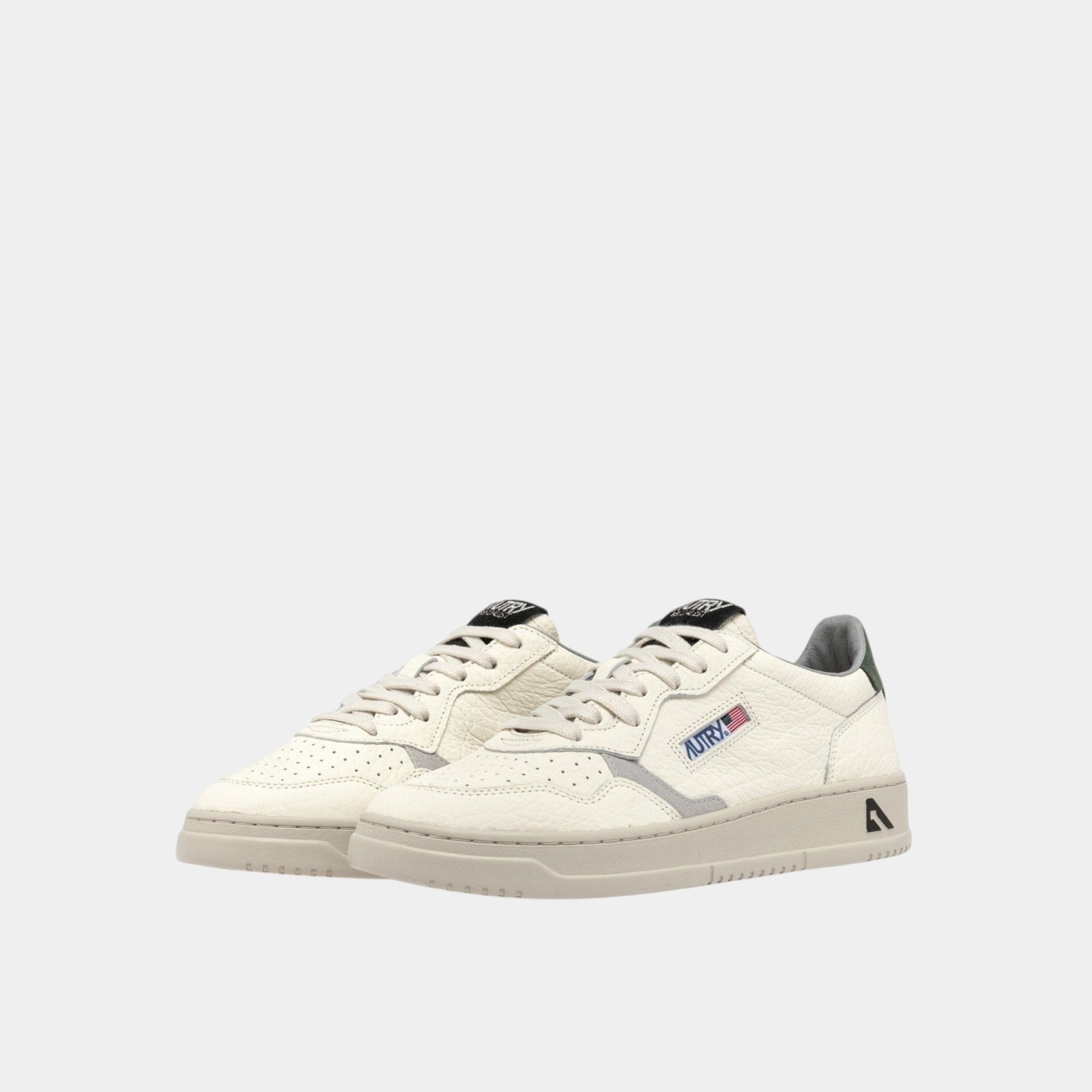 AUTRY Autry Sneakers Medalist in pelle con dettagli - Bianco/Verde - Hubert Humangoods