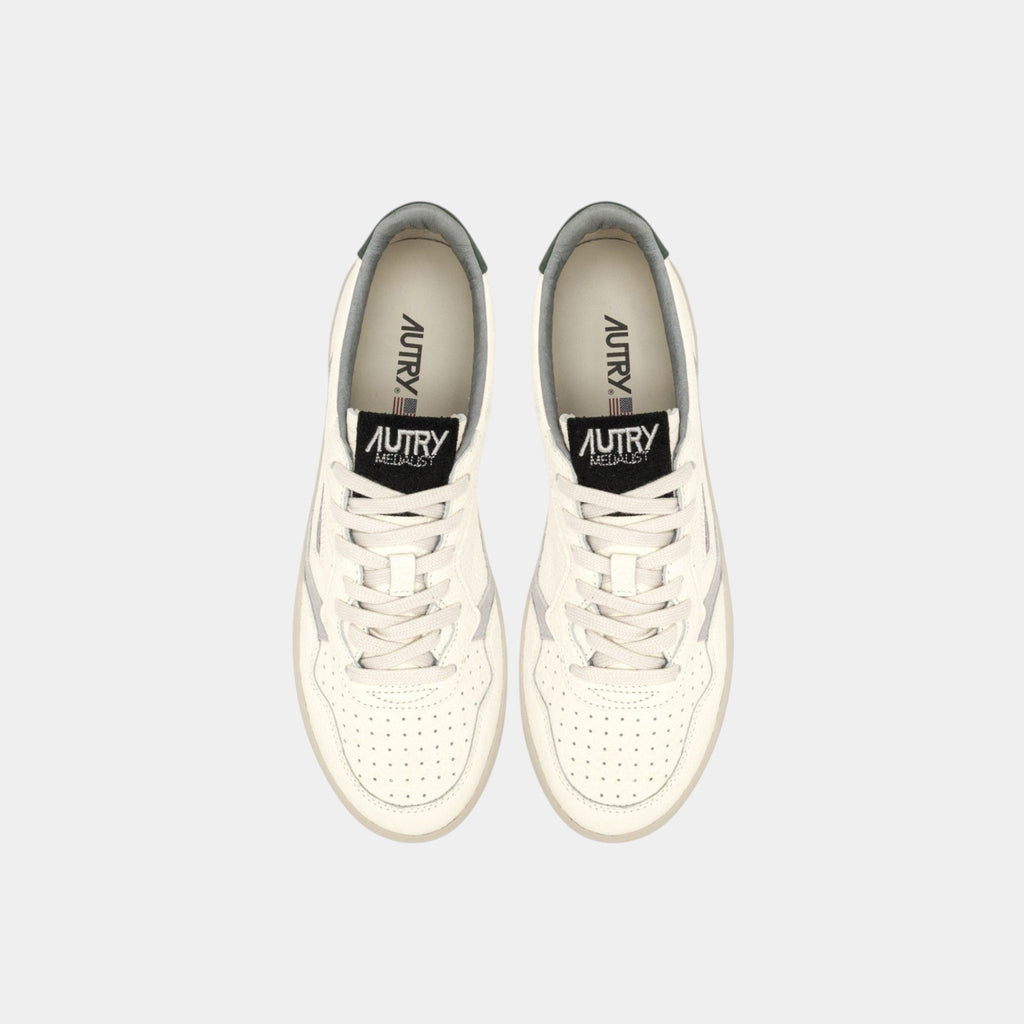 AUTRY Autry Sneakers Medalist in pelle con dettagli - Bianco/Verde - Hubert Humangoods
