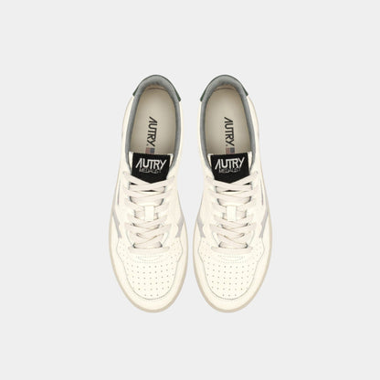 AUTRY Autry Sneakers Medalist in pelle con dettagli - Bianco/Verde - Hubert Humangoods