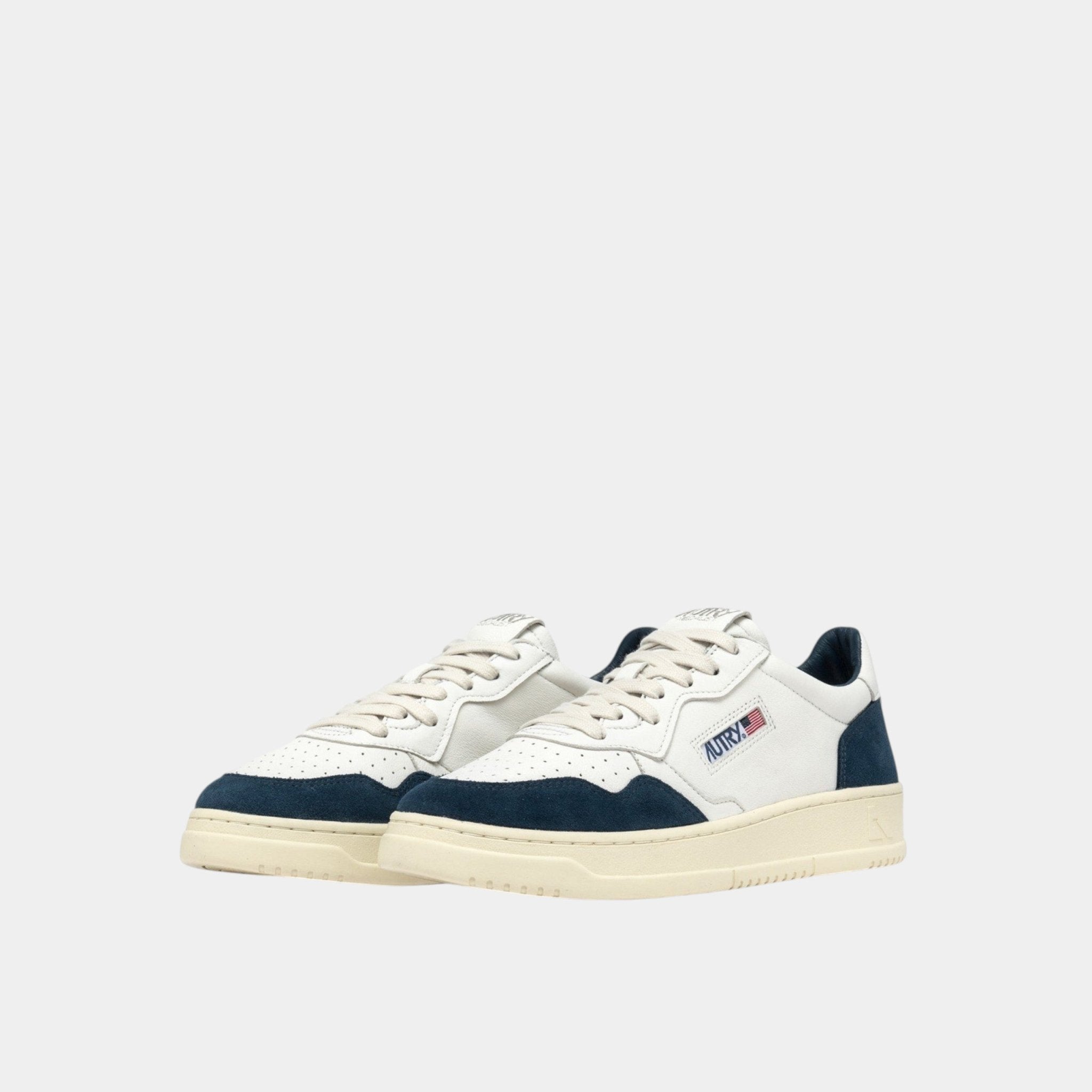 AUTRY Autry Sneakers Medalist in pelle di capra e suede - Bianco/Blu - Hubert Humangoods