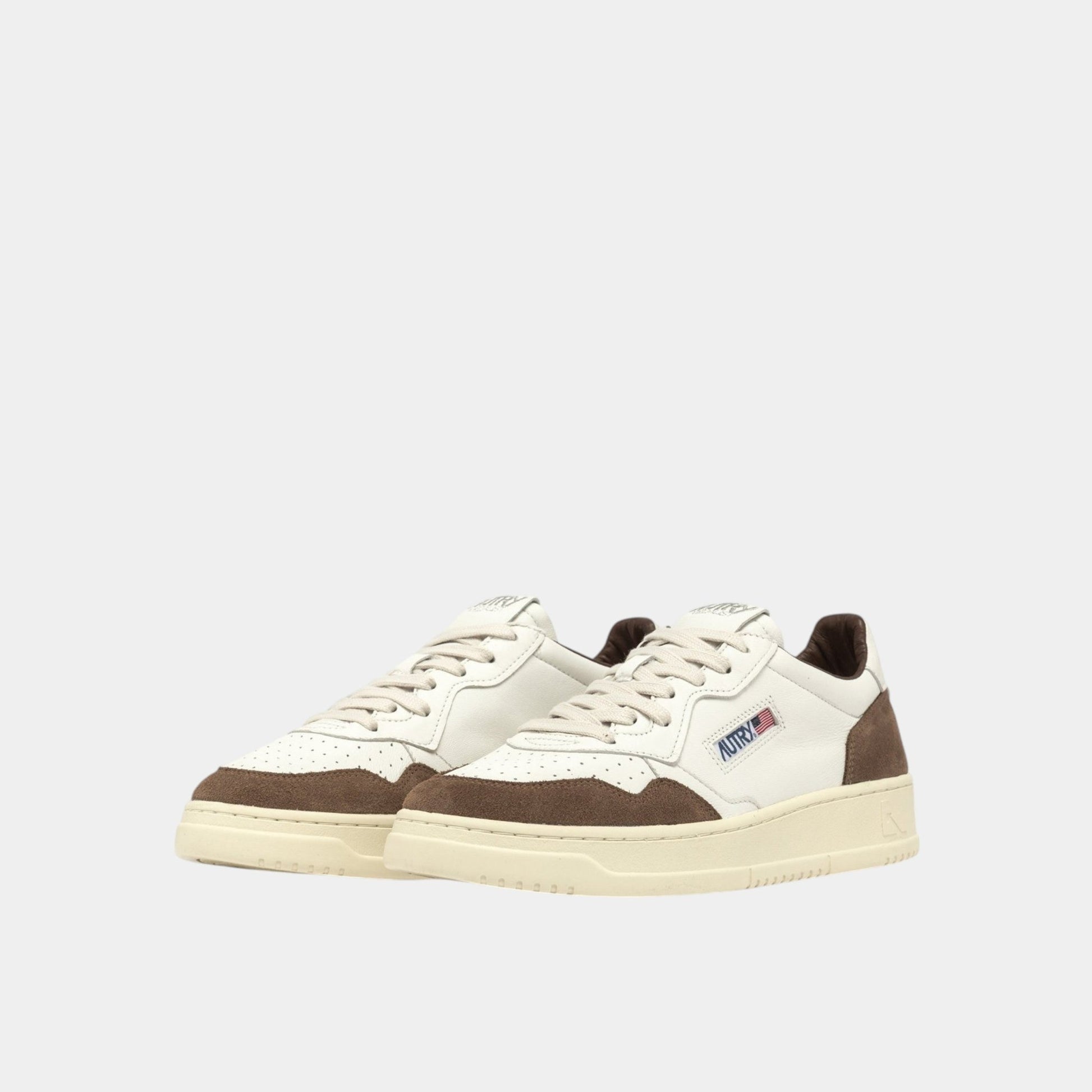 AUTRY Autry Sneakers Medalist in pelle di capra e suede - Bianco/Marrone - Hubert Humangoods