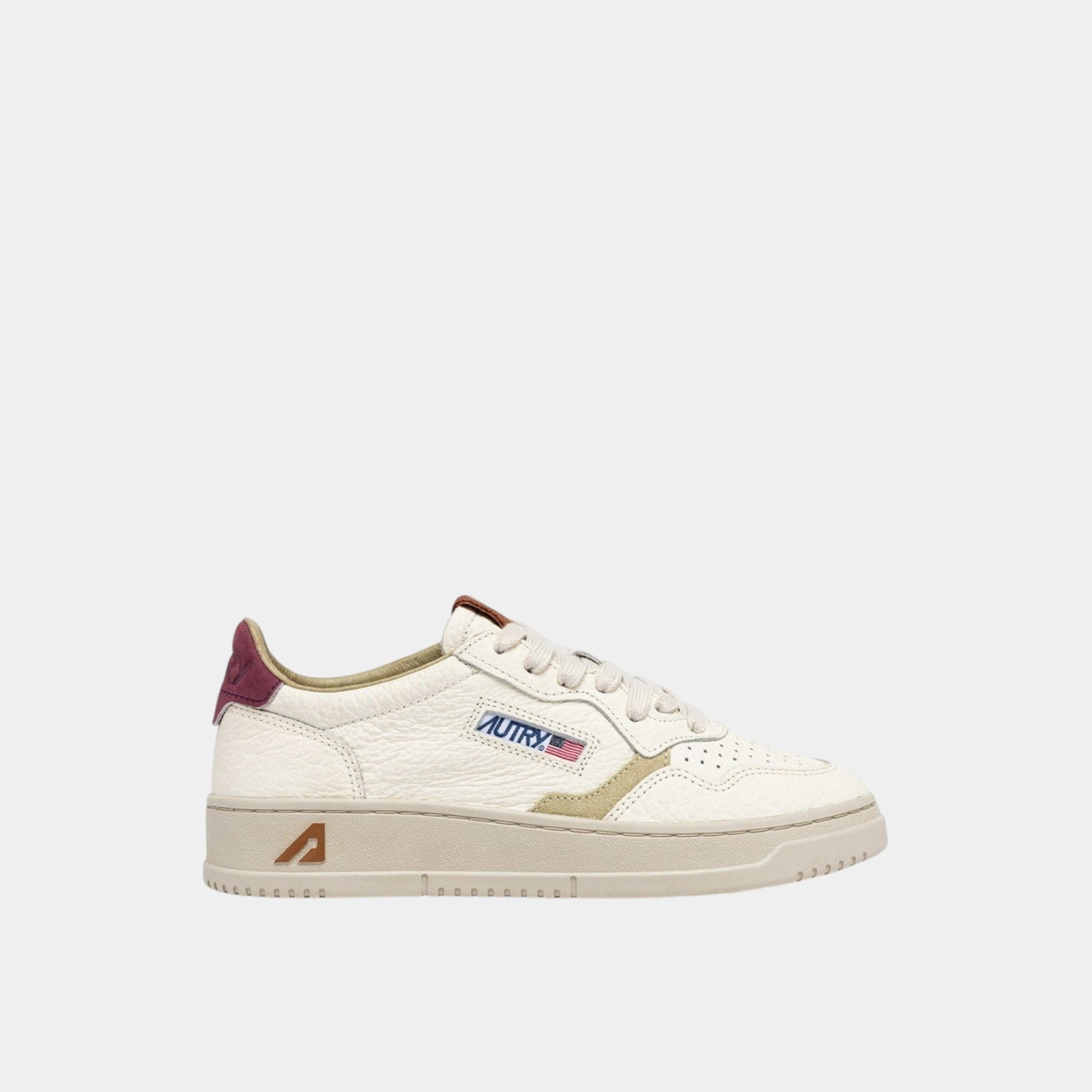 AUTRY Autry Sneakers Medalist in pelle e dettagli - Bianco/Bordeaux - Hubert Humangoods