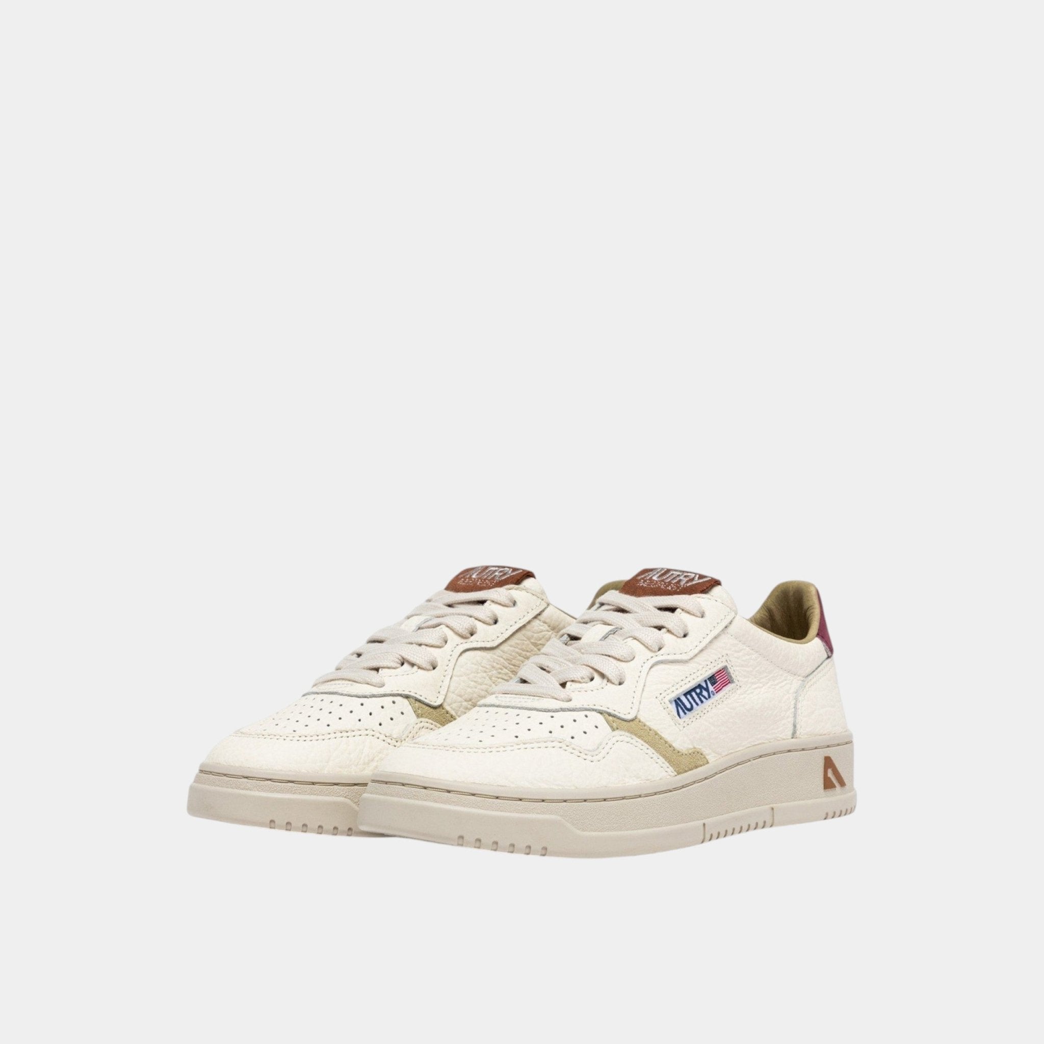 AUTRY Autry Sneakers Medalist in pelle e dettagli - Bianco/Bordeaux - Hubert Humangoods