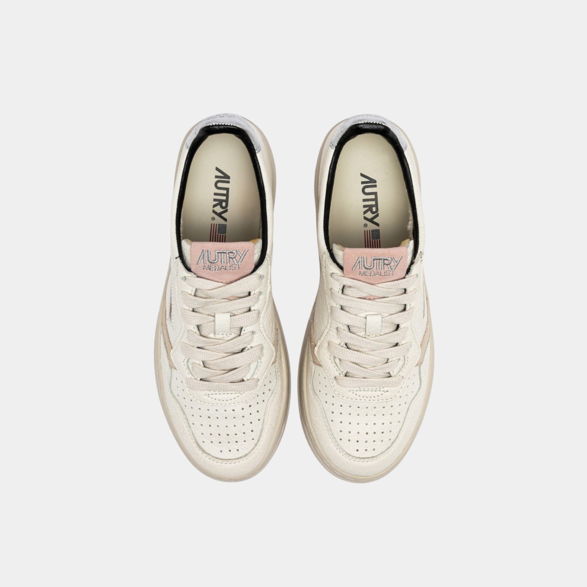 AUTRY Autry Sneakers Medalist in pelle e dettagli - Bianco/Rosa - Hubert Humangoods