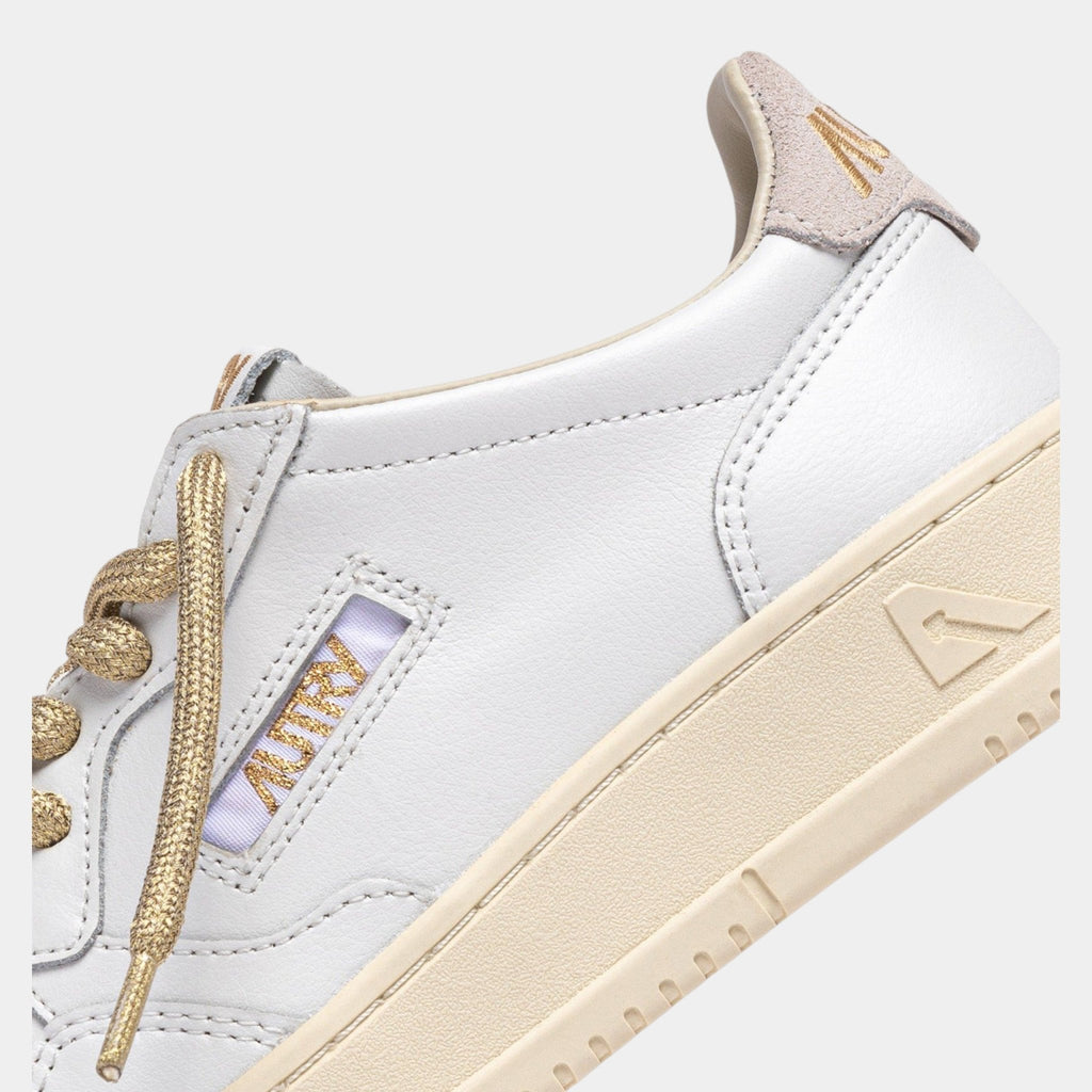 AUTRY Autry Sneakers Medalist in pelle e dettagli Lurex - Bianco - Hubert Humangoods