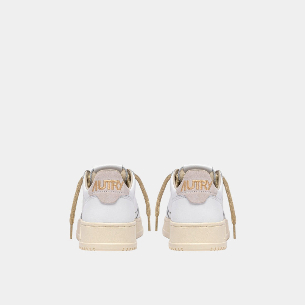AUTRY Autry Sneakers Medalist in pelle e dettagli Lurex - Bianco - Hubert Humangoods