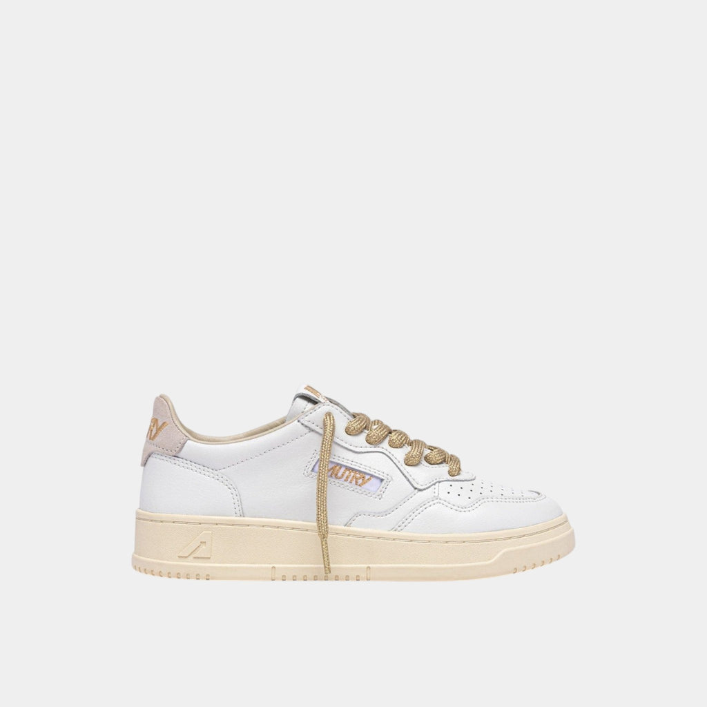 AUTRY Autry Sneakers Medalist in pelle e dettagli Lurex - Bianco - Hubert Humangoods