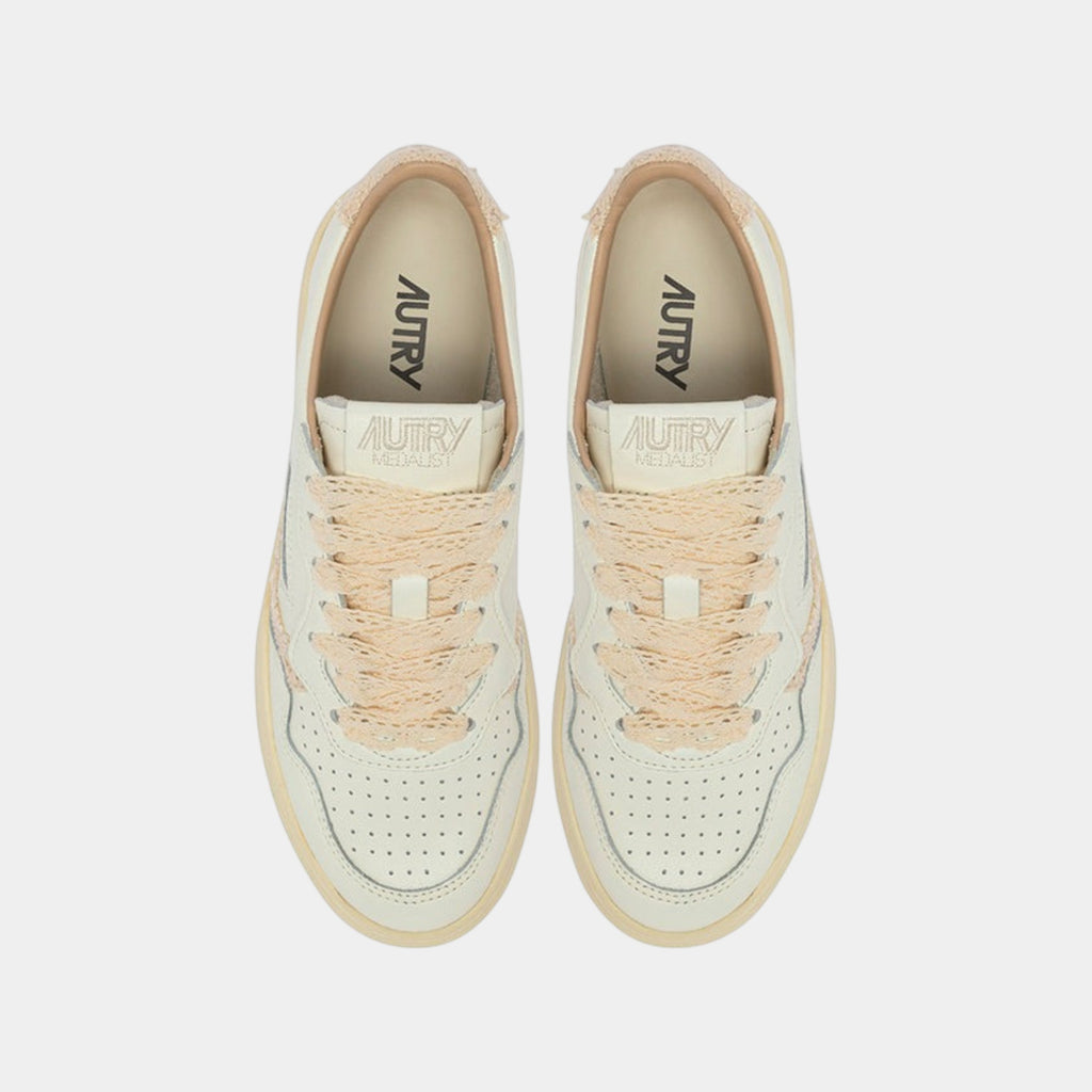 AUTRY - Autry Sneakers Medalist in pelle e Macramè - Bianco/Naturale/4 - Hubert Humangoods