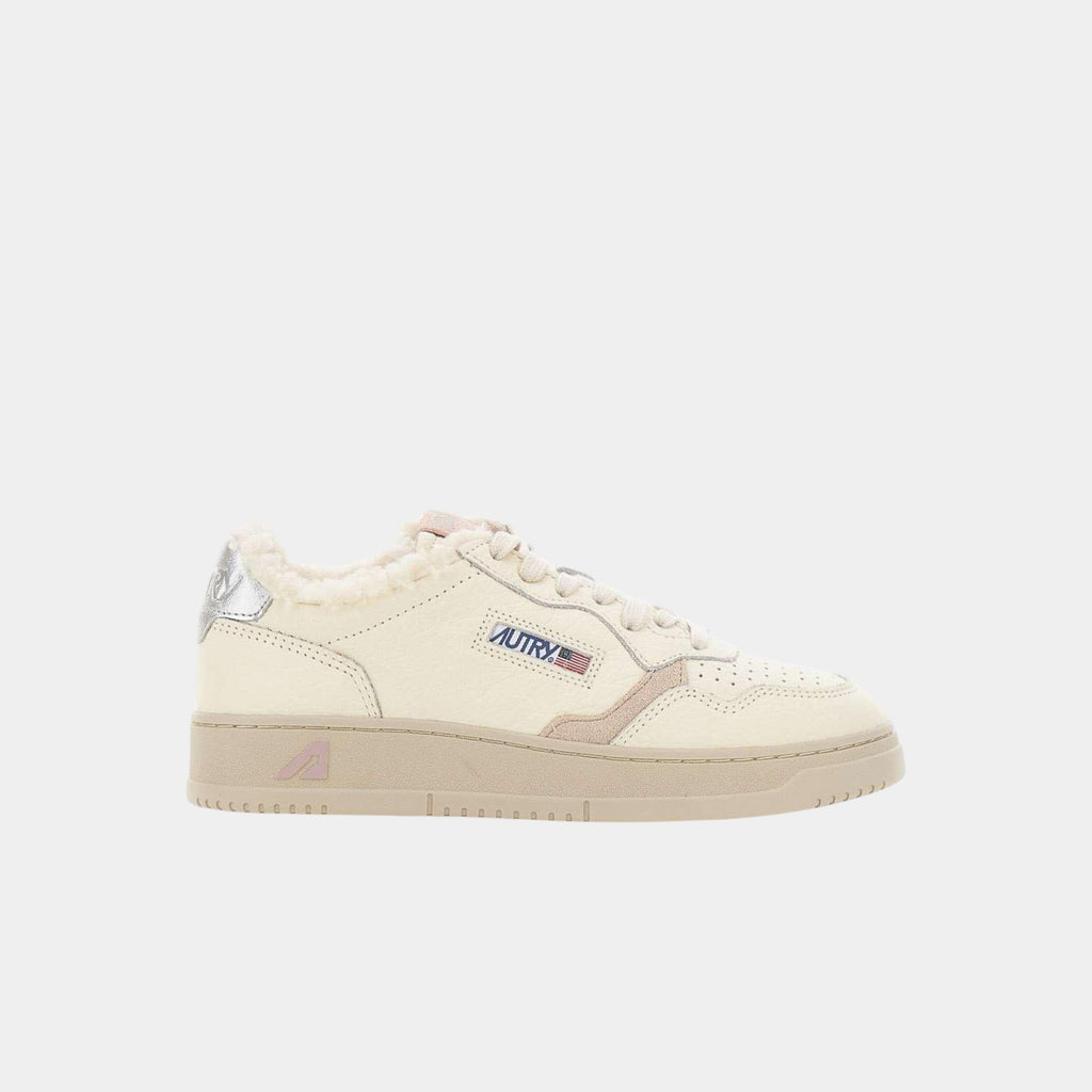 AUTRY - Autry Sneakers Medalist in pelle e pelliccia - Bianco/Rosa/1 - Hubert Humangoods