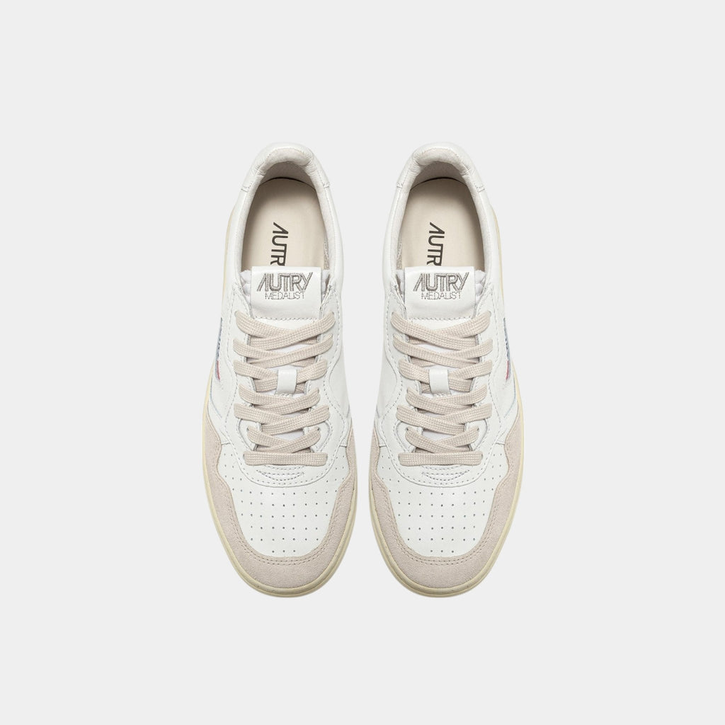AUTRY Autry Sneakers Medalist in pelle e sude - Bianco/Bianco - Hubert Humangoods