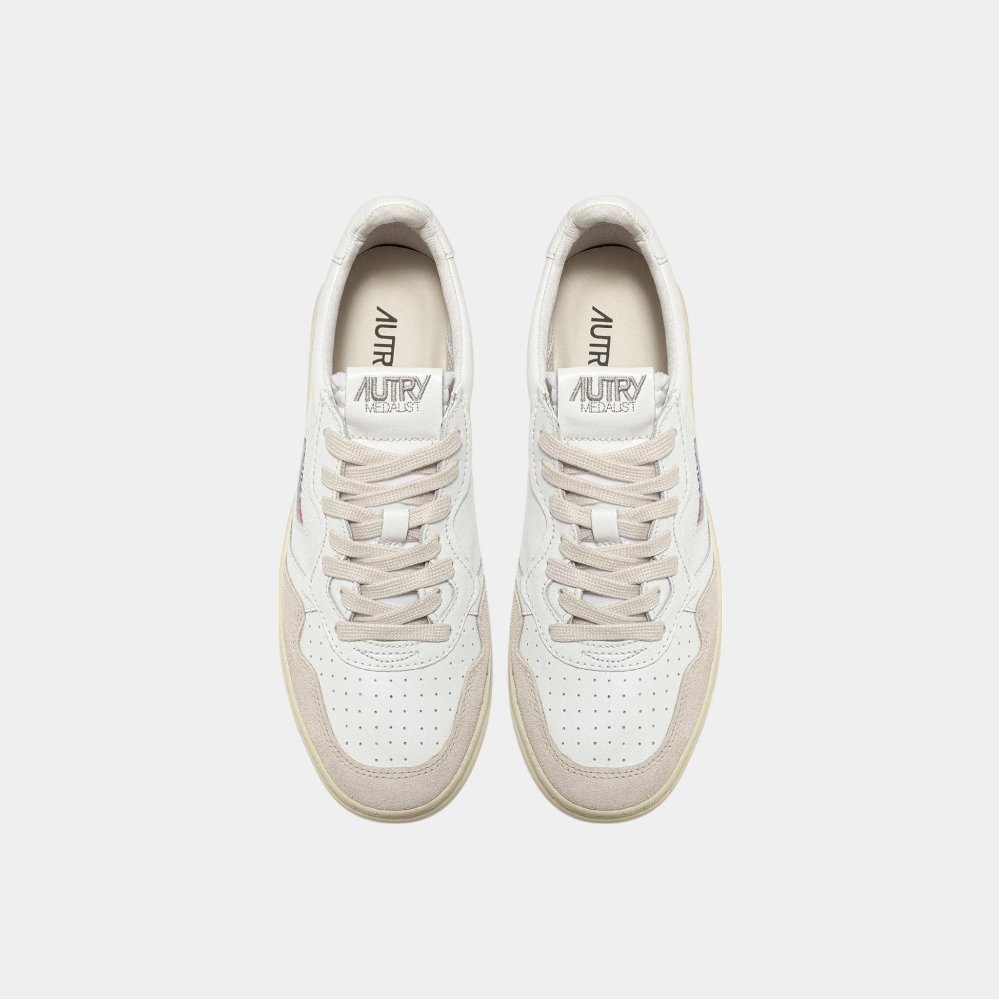 AUTRY Autry Sneakers Medalist in pelle e sude - Bianco/Bianco - Hubert Humangoods