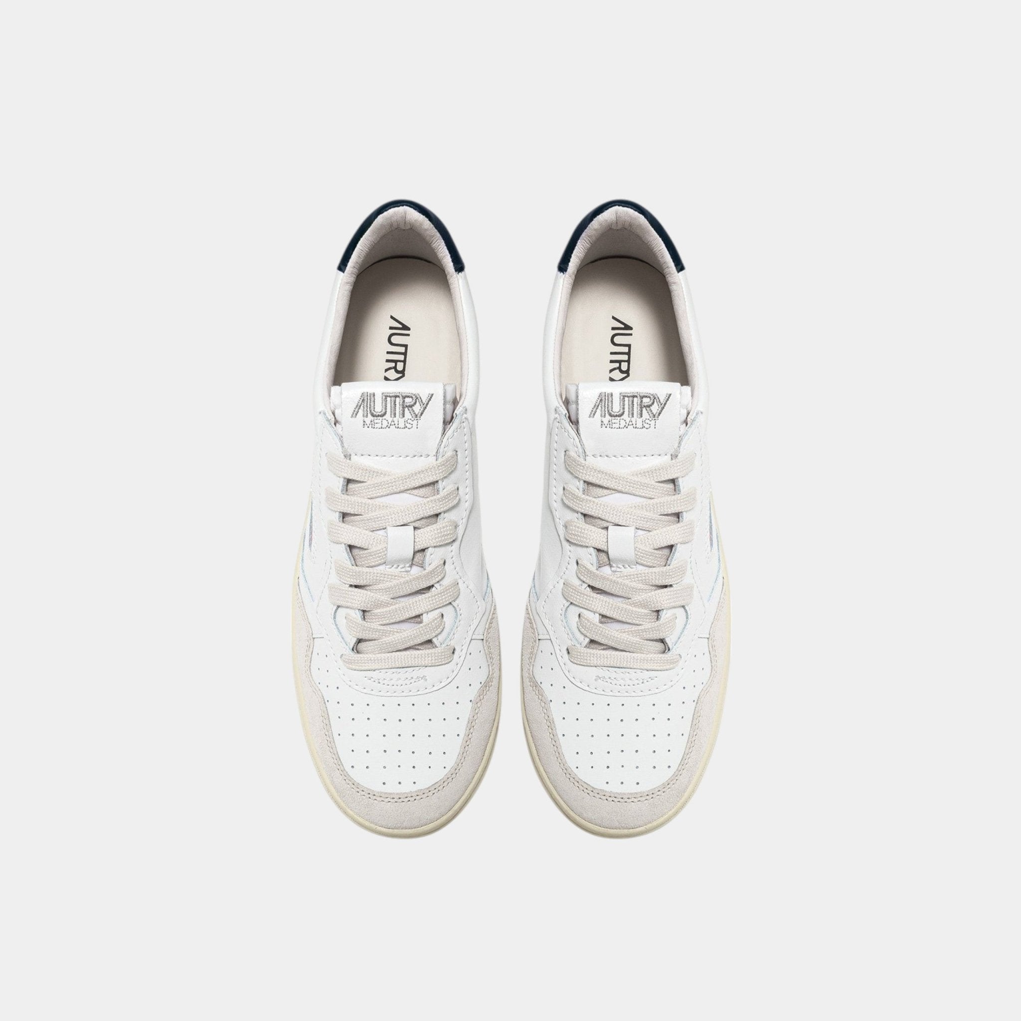 AUTRY Autry Sneakers Medalist in pelle e sude - Bianco/Blu - Hubert Humangoods
